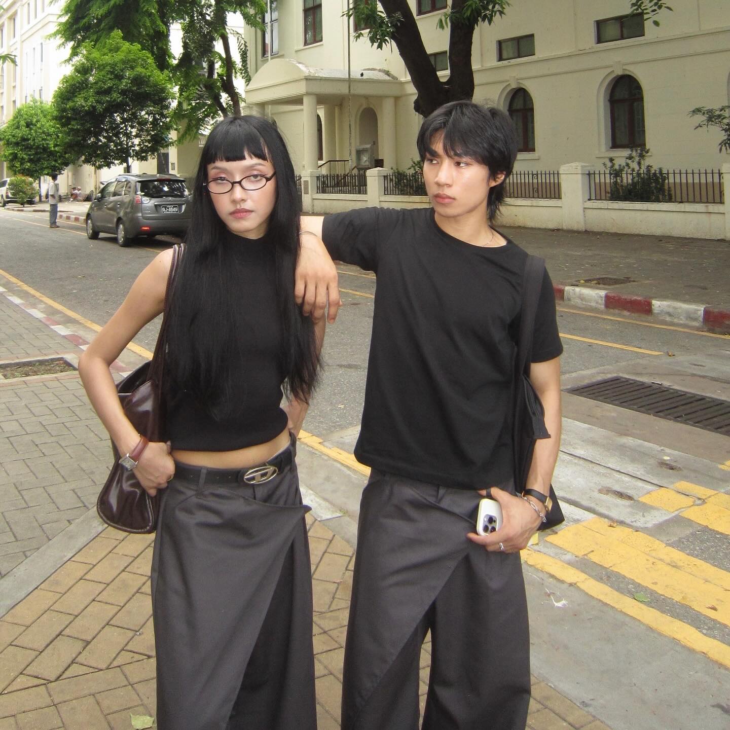 ASYMMETRICAL WRAP PANTS-Fineriform