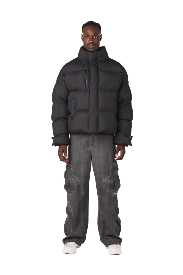 Black Puffer Jacket-Fineriform