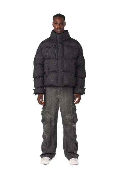 Black Puffer Jacket-Fineriform