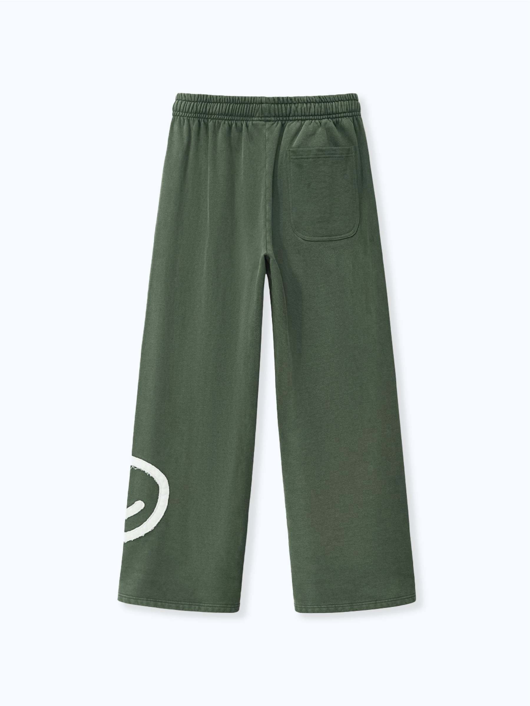 SMILEY PATCH SWEATPANTS - FADED PINE-Fineriform