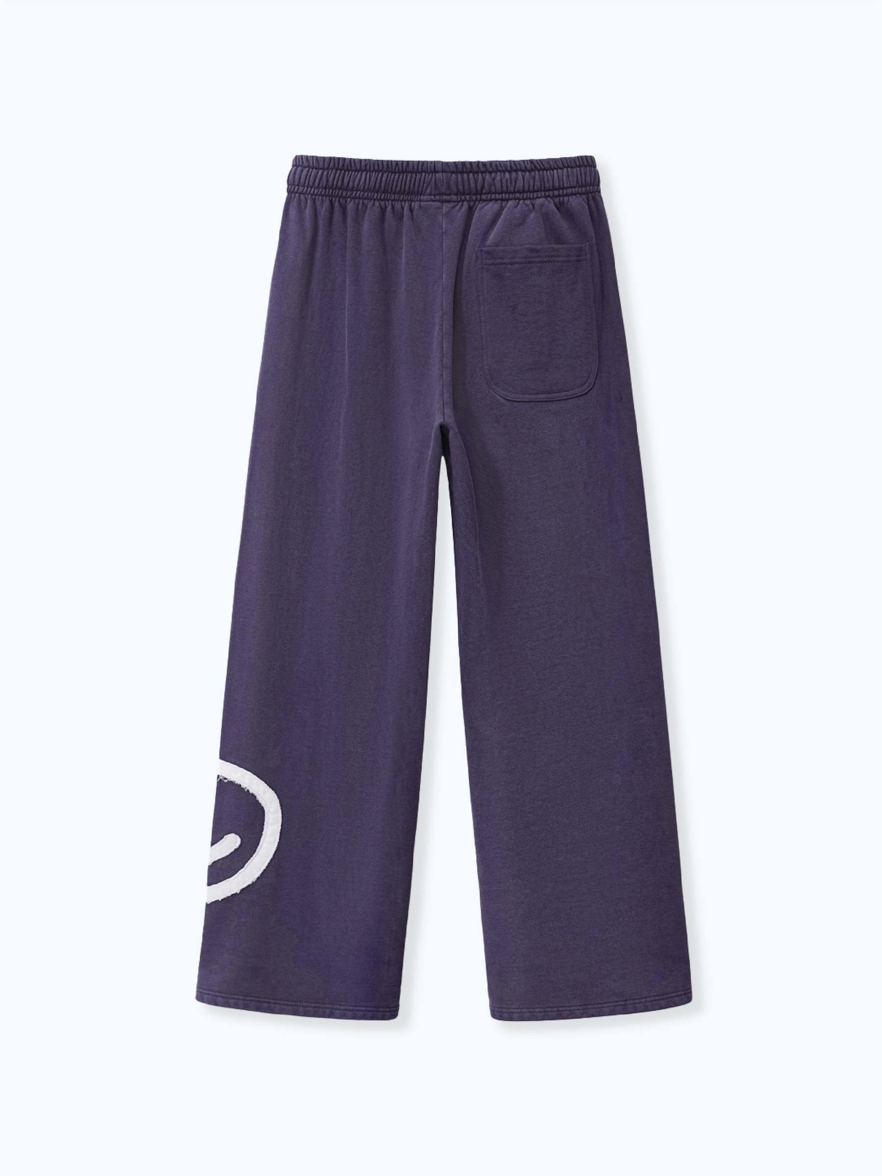 SMILEY PATCH SWEATPANTS - MIDNIGHT LAVENDER-Fineriform