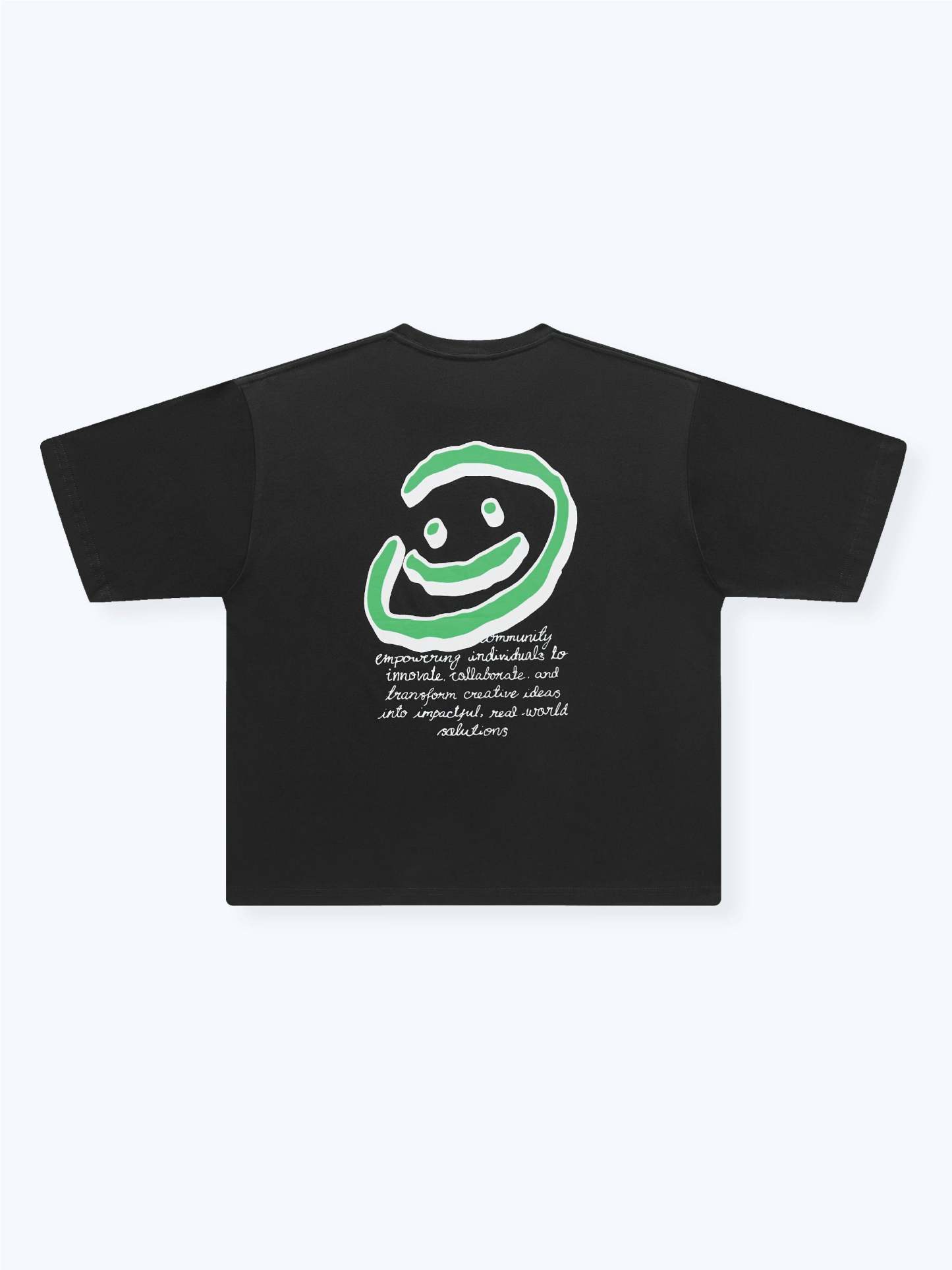 DOODLE SMILEY TEE - BLACK-Fineriform