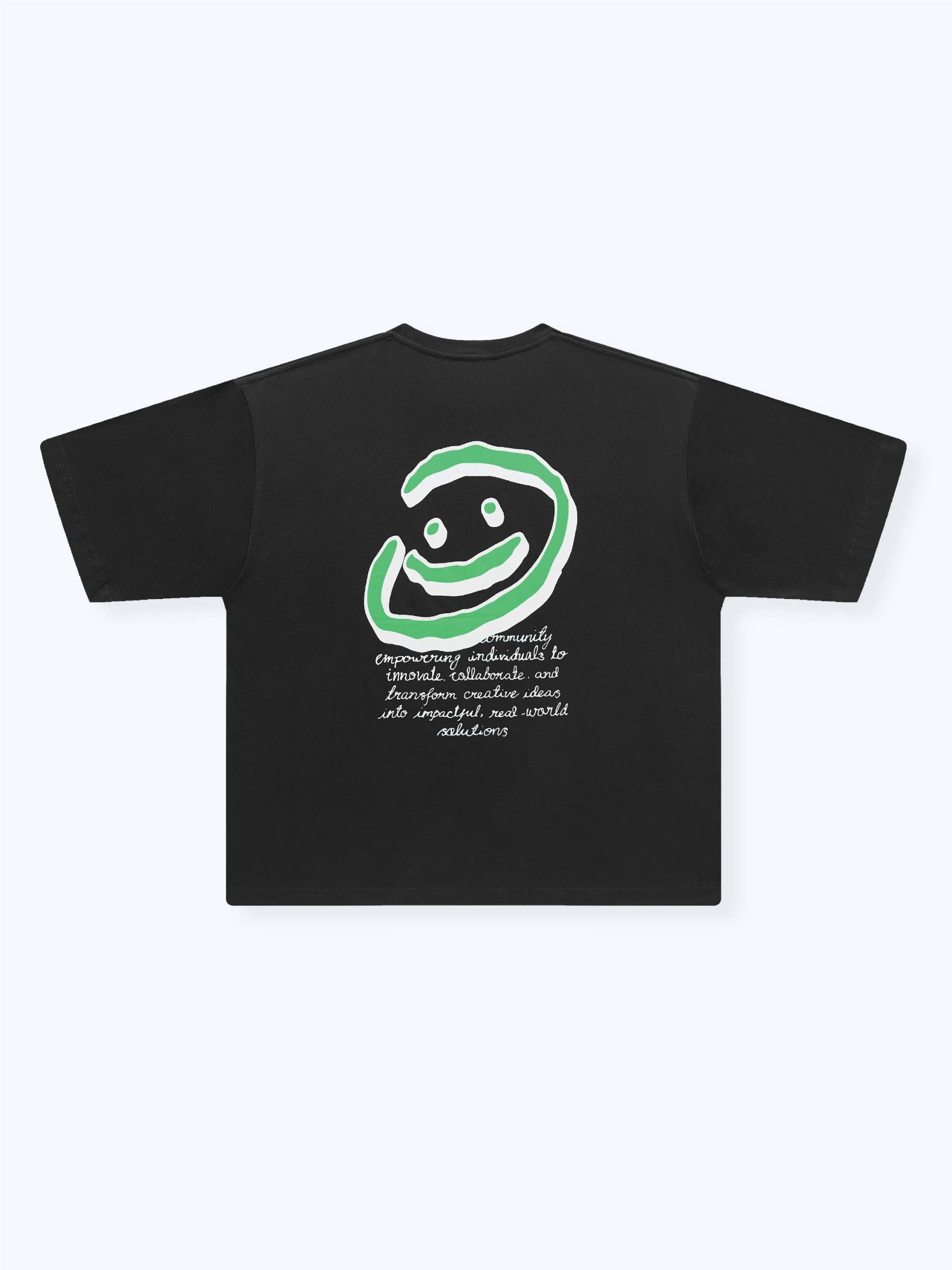 DOODLE SMILEY TEE - BLACK-Fineriform
