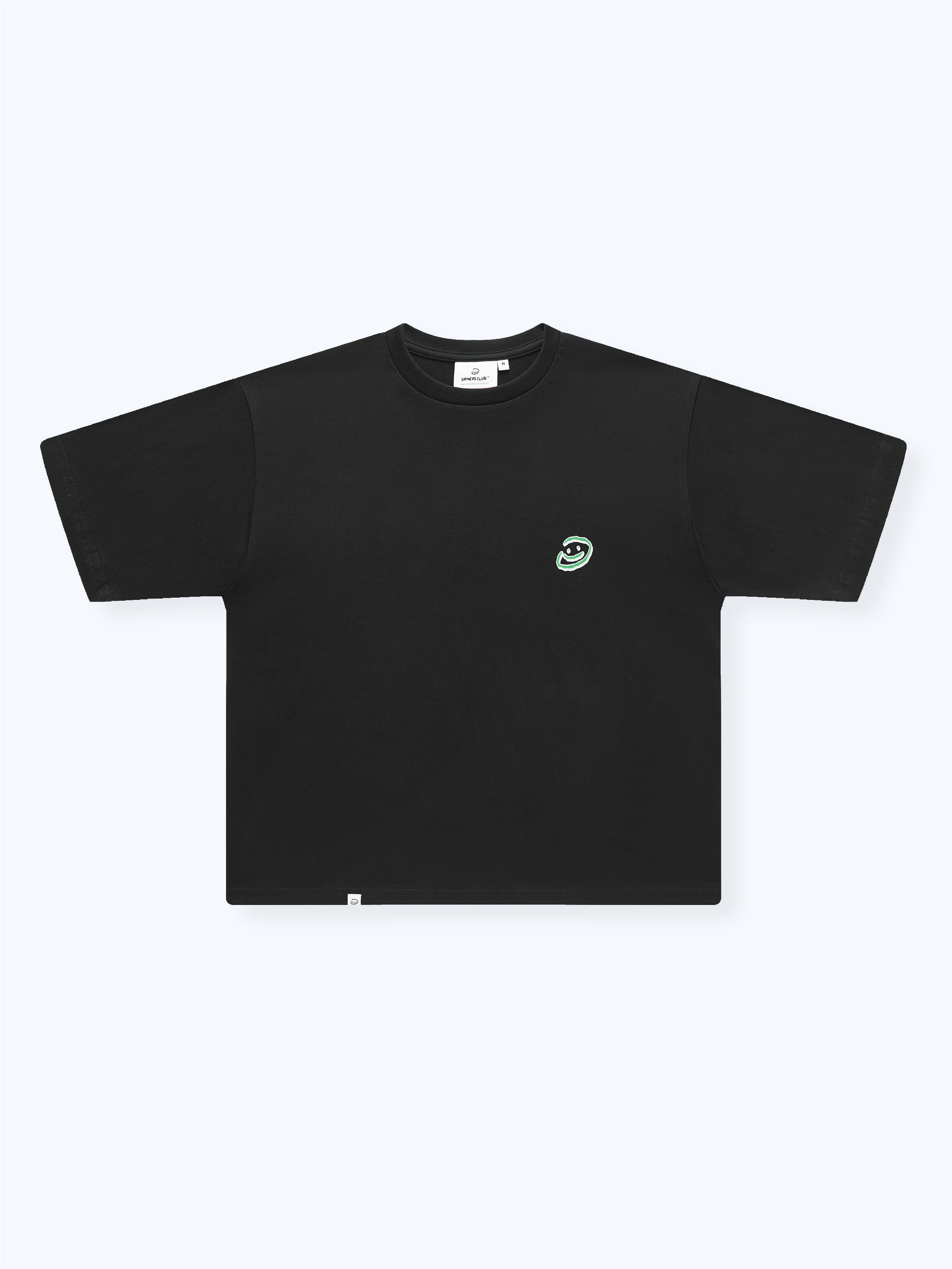 DOODLE SMILEY TEE - BLACK-Fineriform