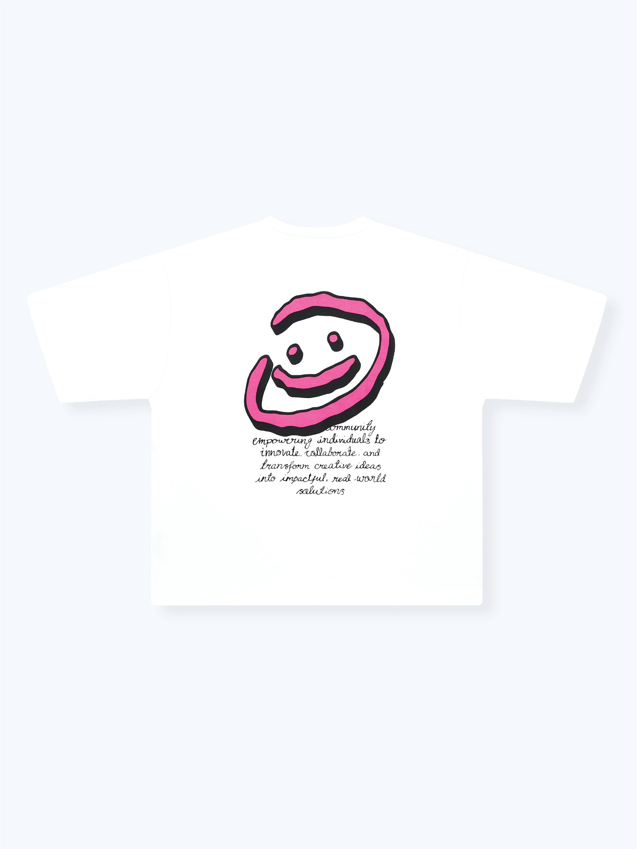 DOODLE SMILEY TEE - WHITE-Fineriform