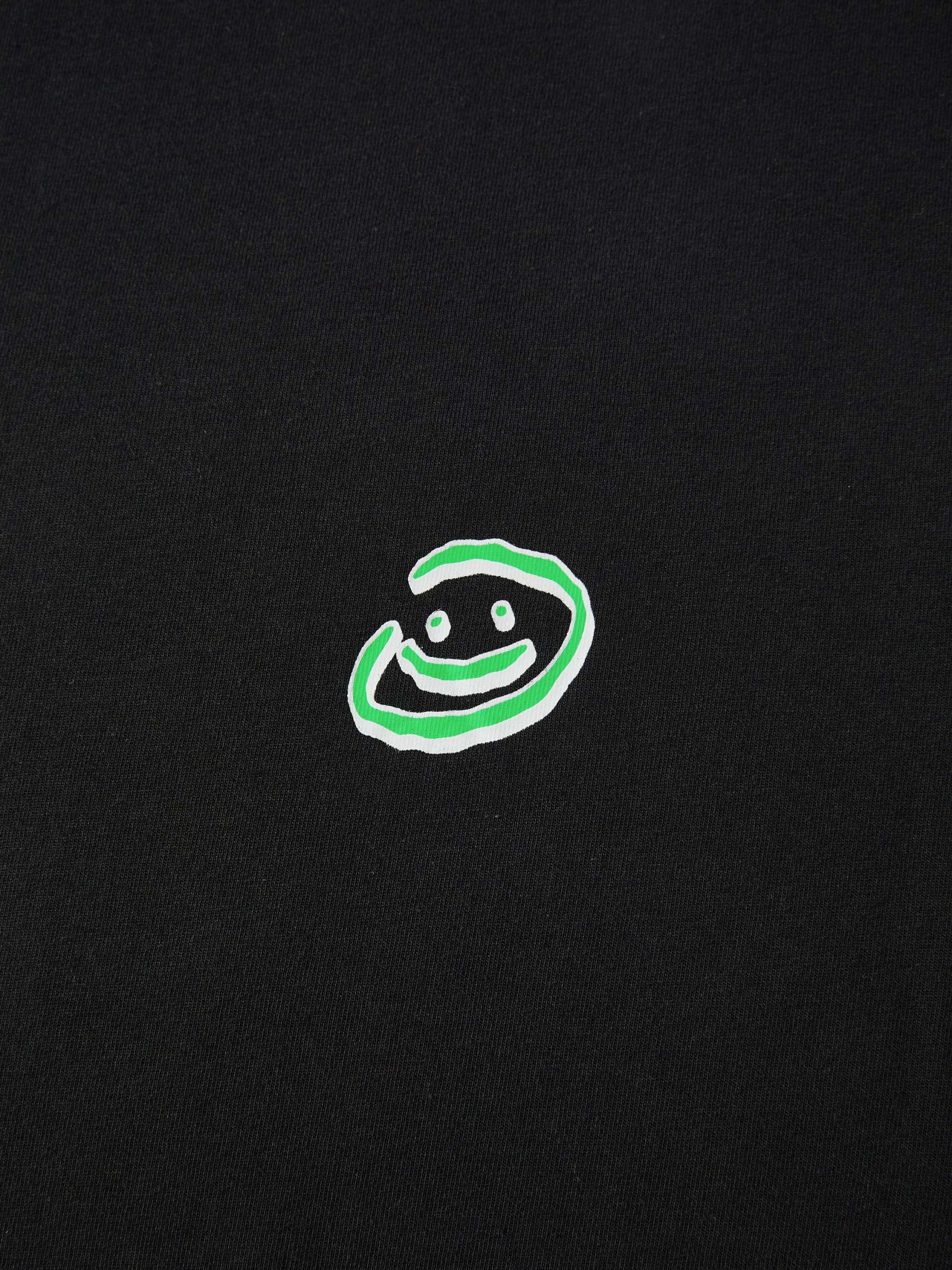 DOODLE SMILEY TEE - BLACK-Fineriform