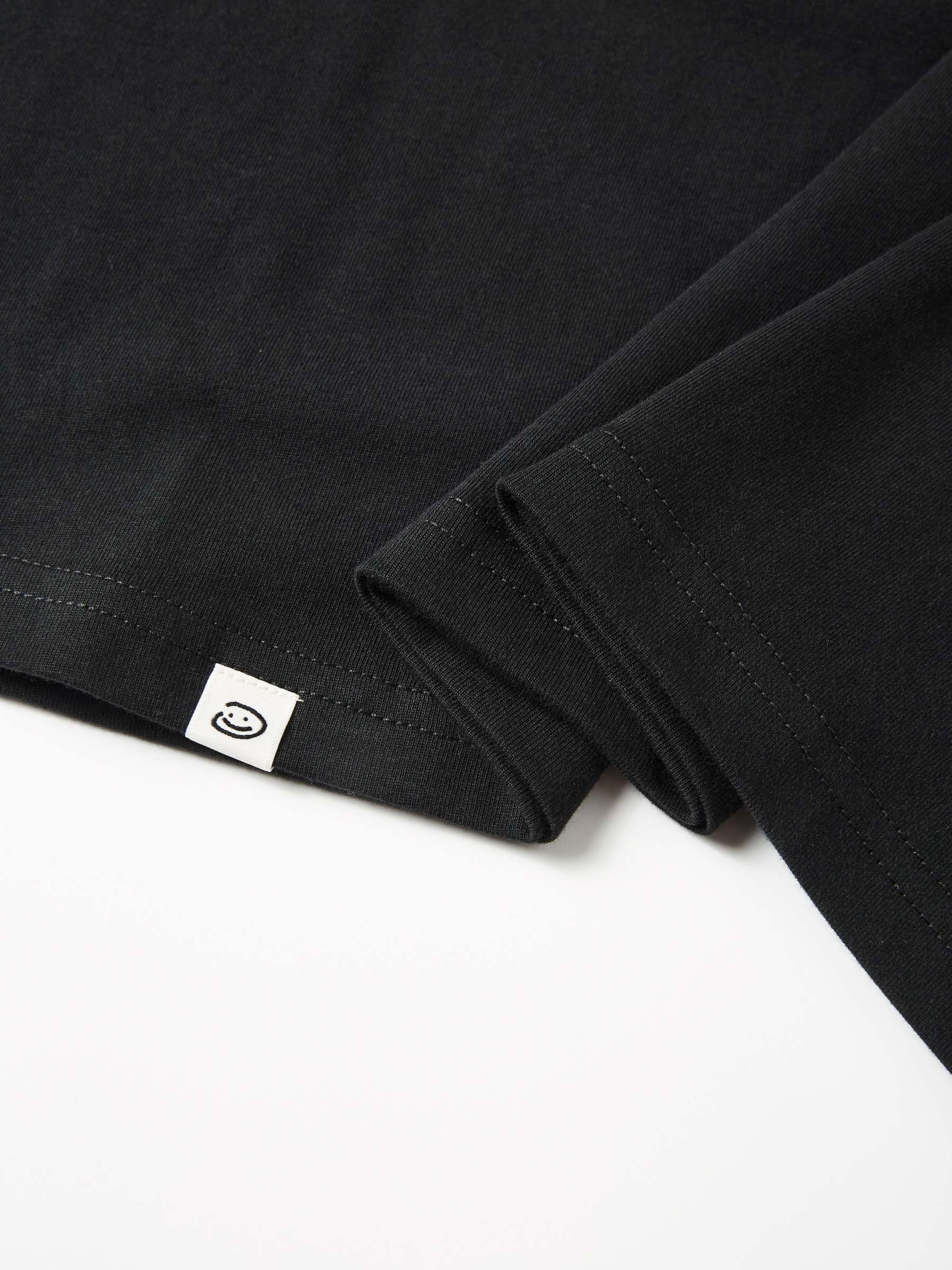 DOODLE SMILEY TEE - BLACK-Fineriform