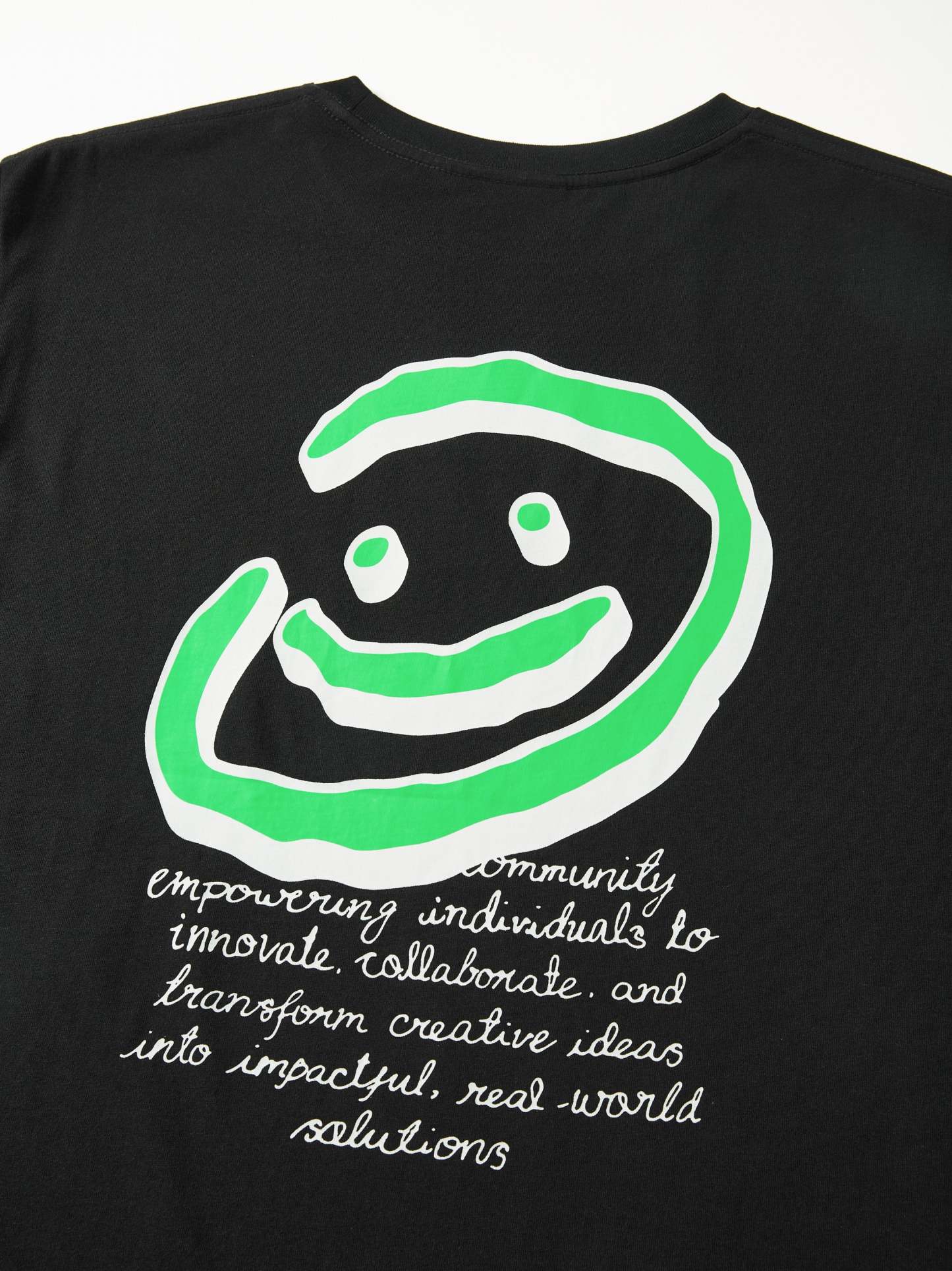 DOODLE SMILEY TEE - BLACK-Fineriform