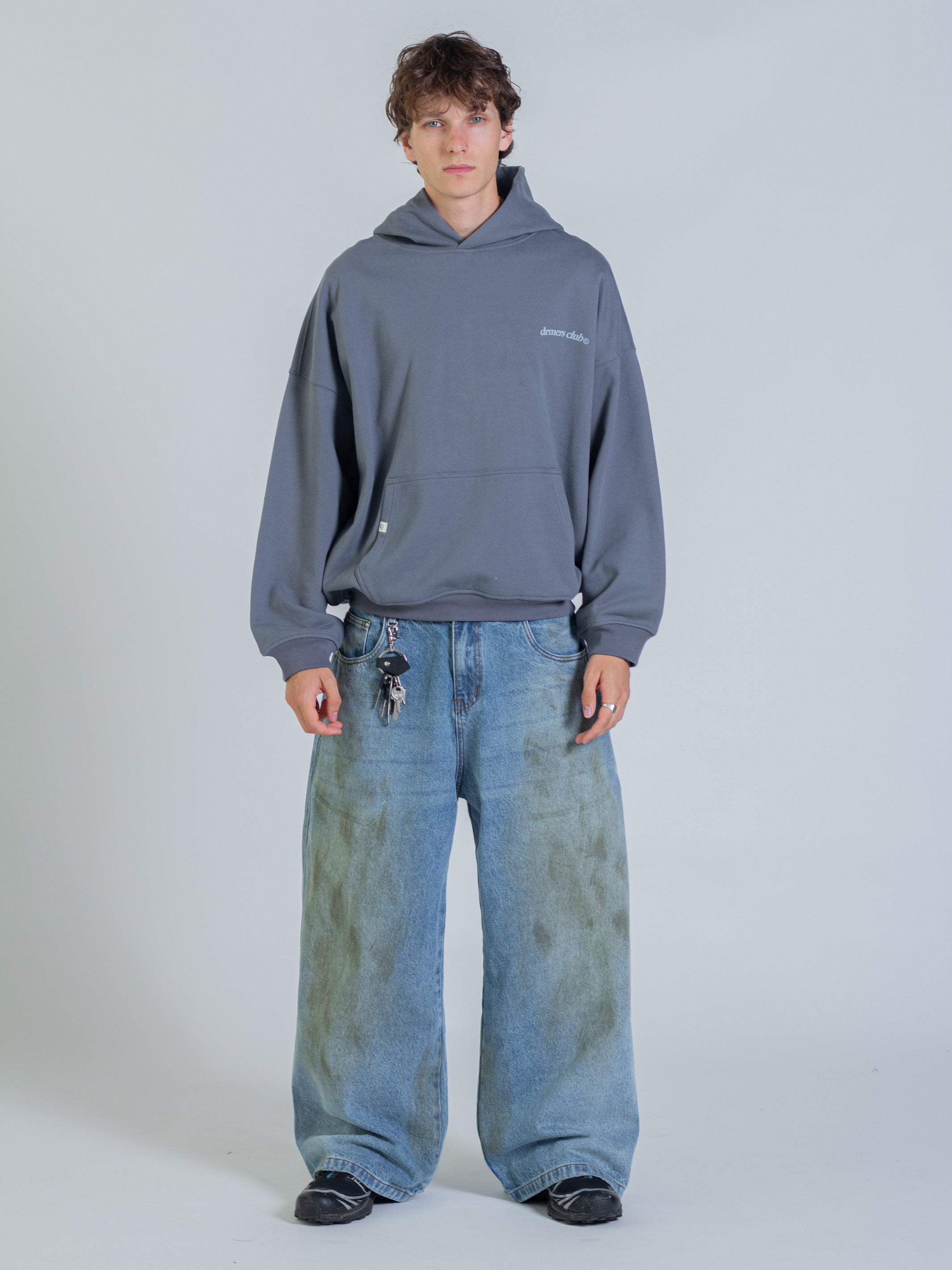 ARCH HOODIE - STONE BLUE-Fineriform