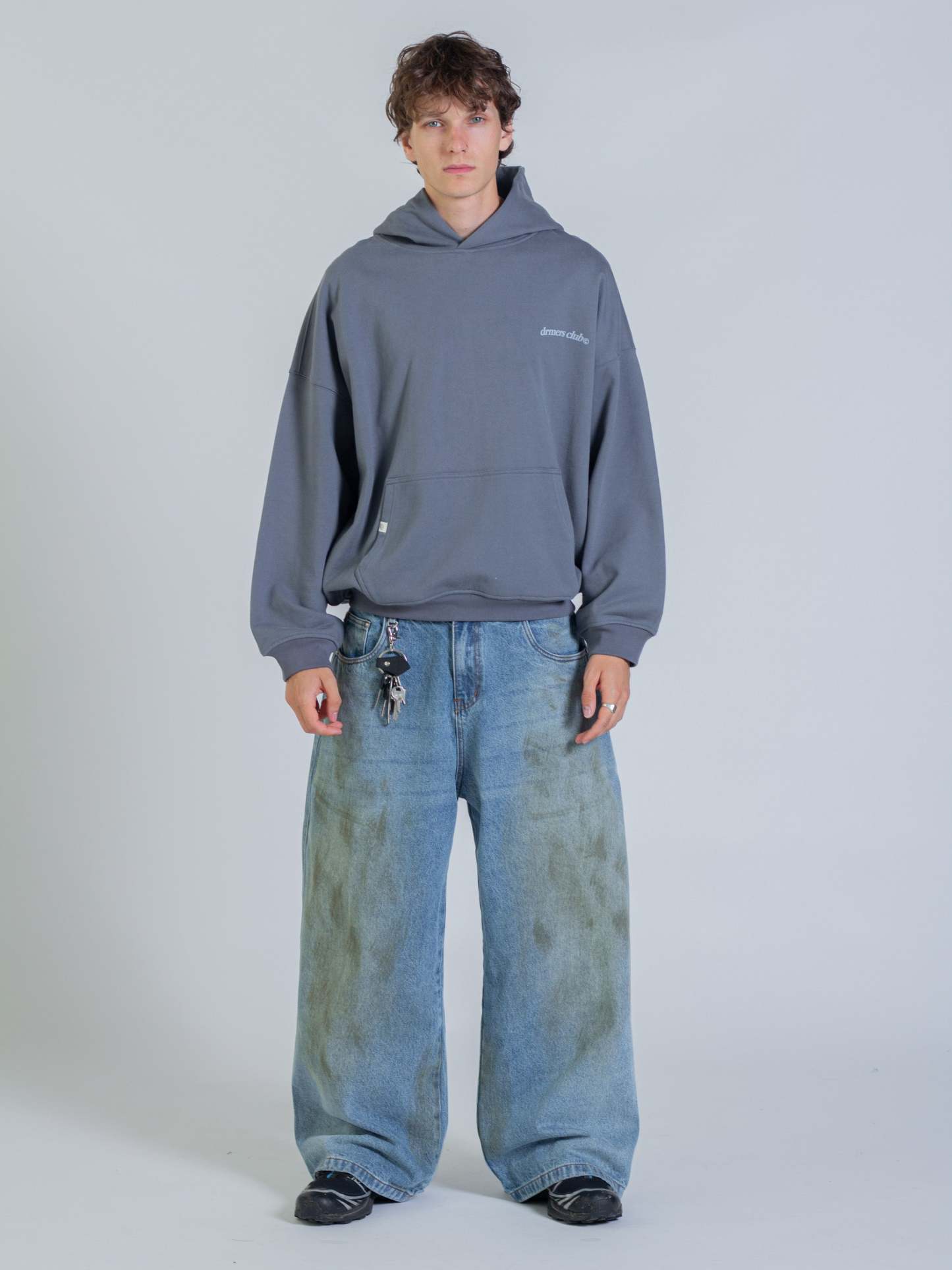 ARCH HOODIE - STONE BLUE-Fineriform