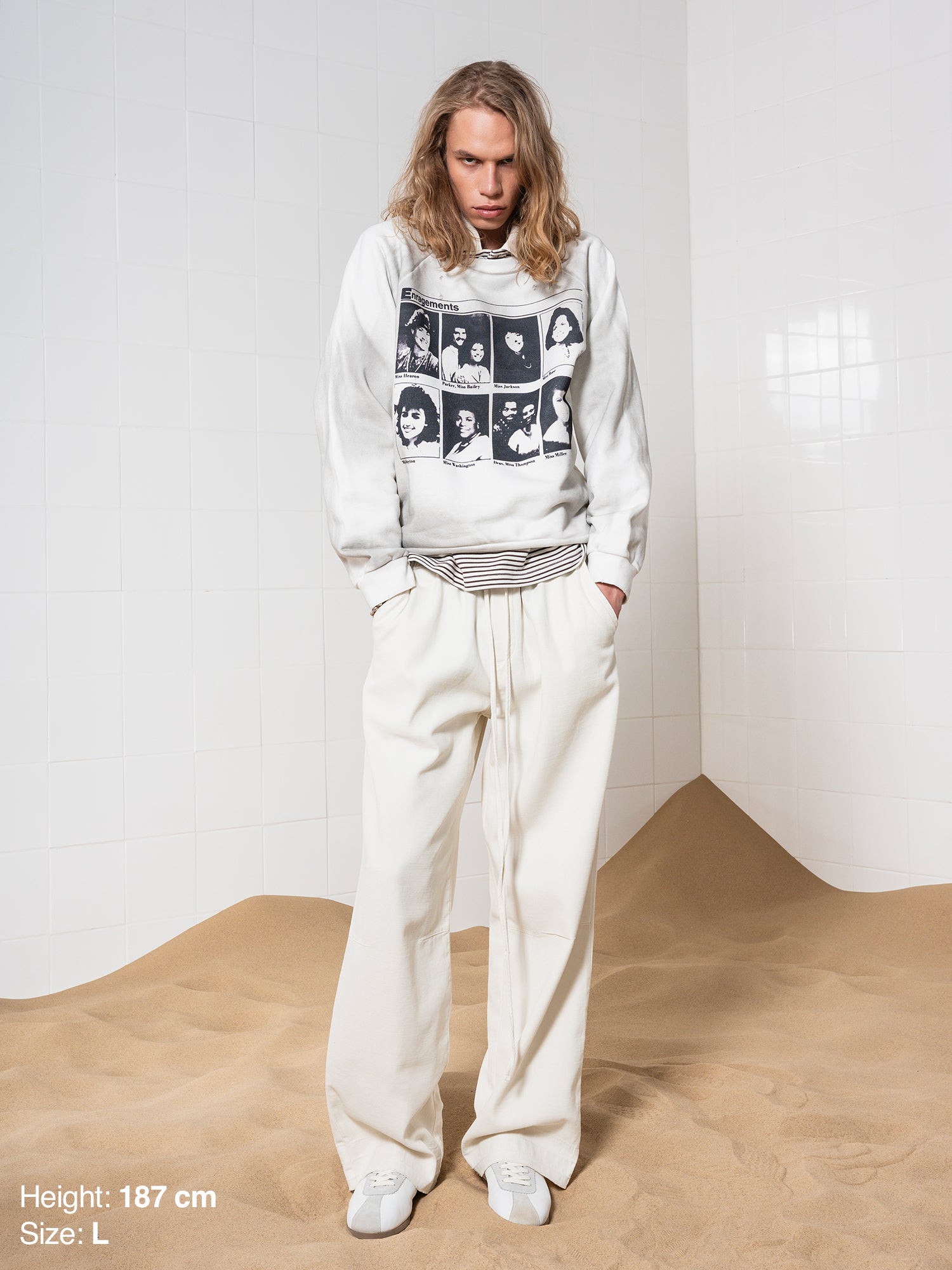 VINTAGE CREWNECK - DIRTY WHITE ENRAGEMENTS-Fineriform
