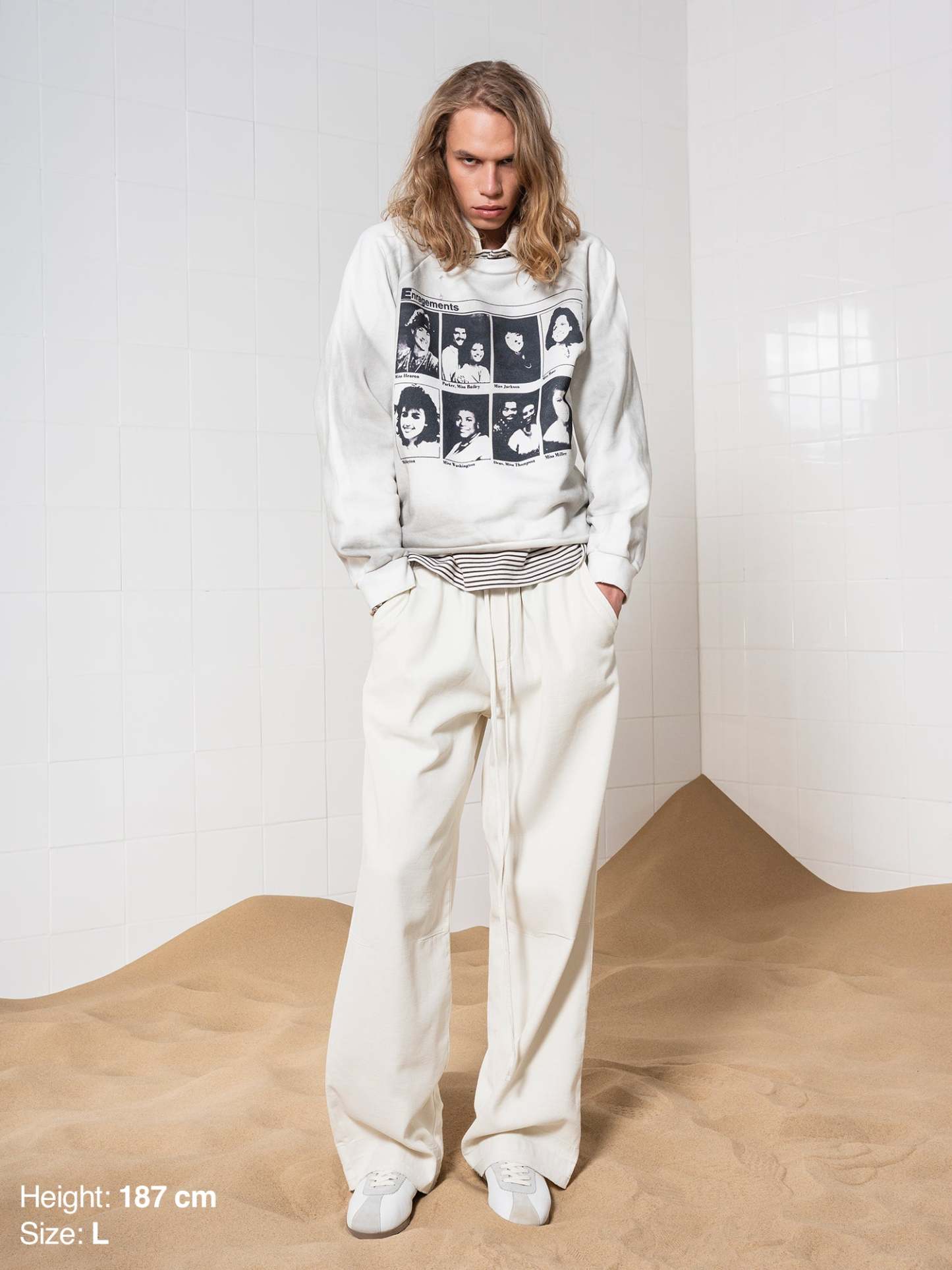 VINTAGE CREWNECK - DIRTY WHITE ENRAGEMENTS-Fineriform