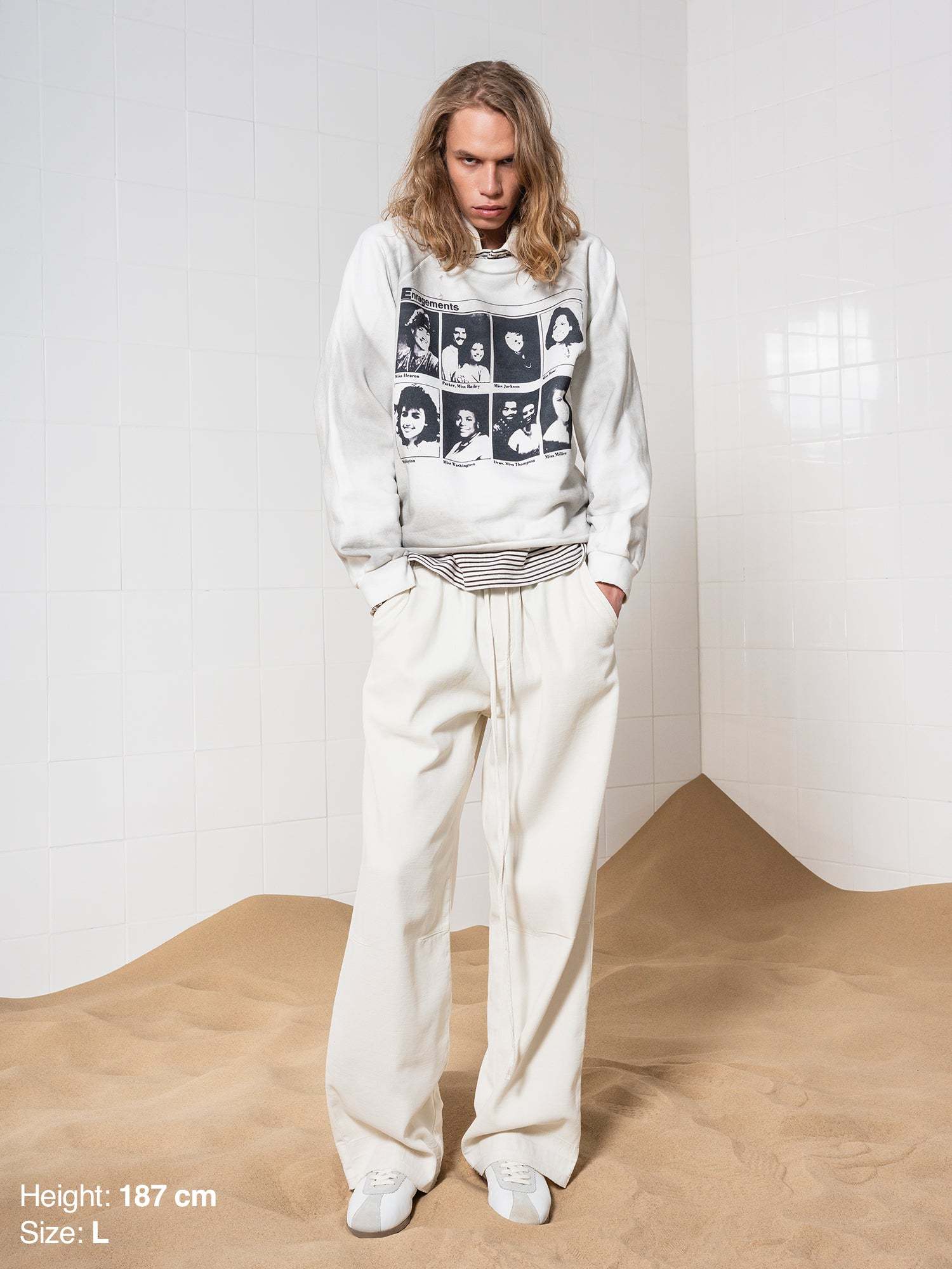 VINTAGE CREWNECK - DIRTY WHITE ENRAGEMENTS-Fineriform