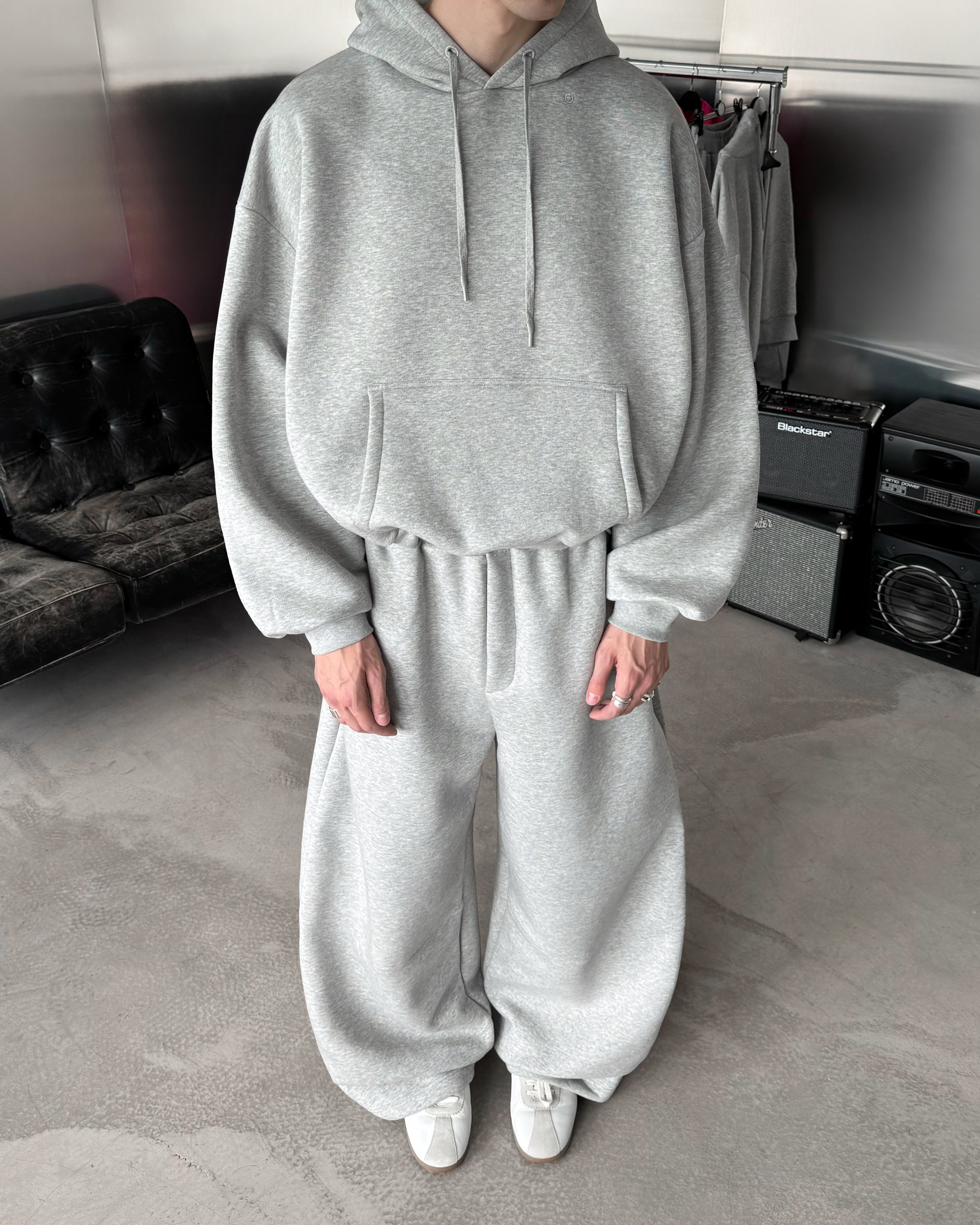 BUBBLE SWEATPANTS - GRAY-Fineriform