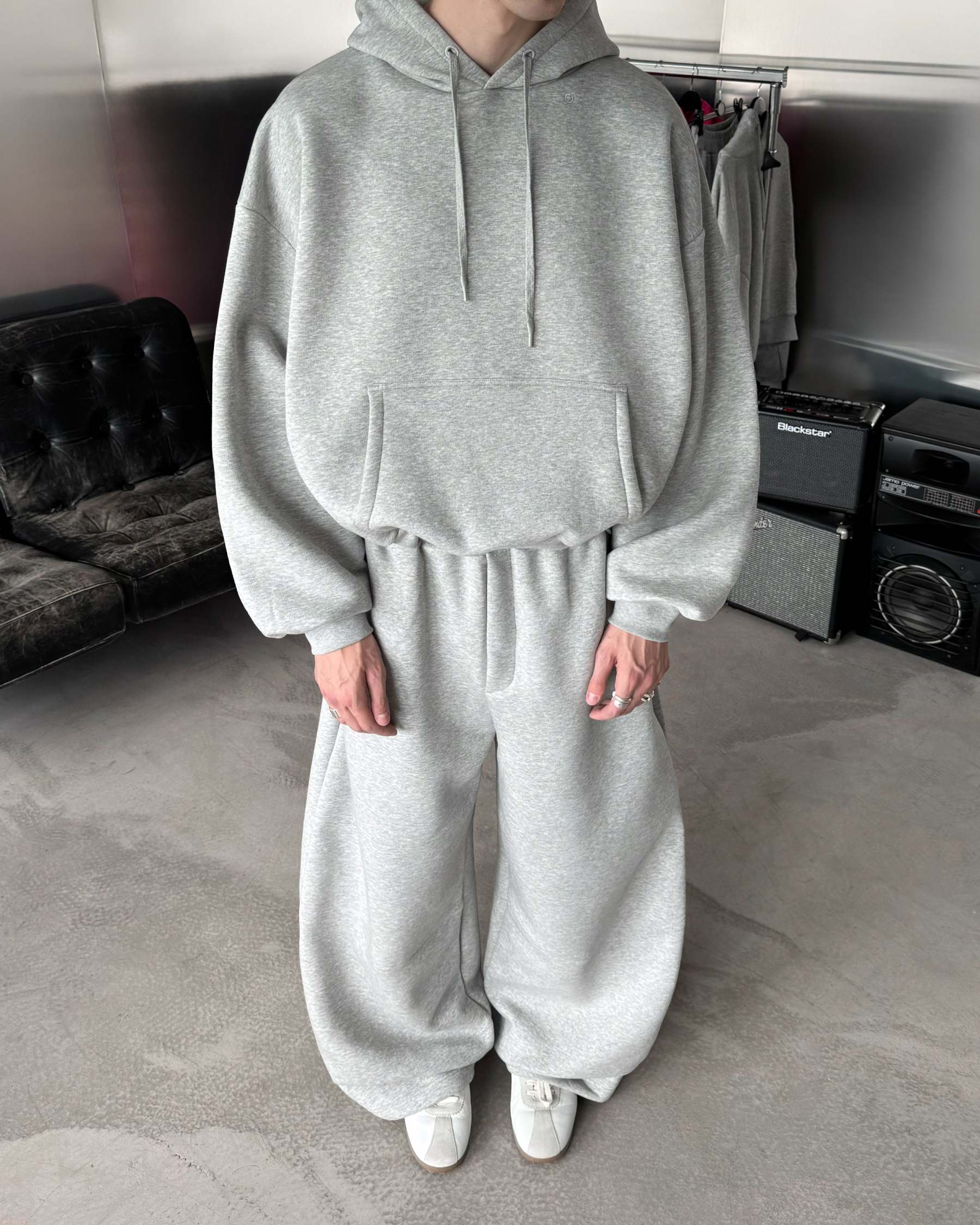 BUBBLE SWEATPANTS - GRAY-Fineriform