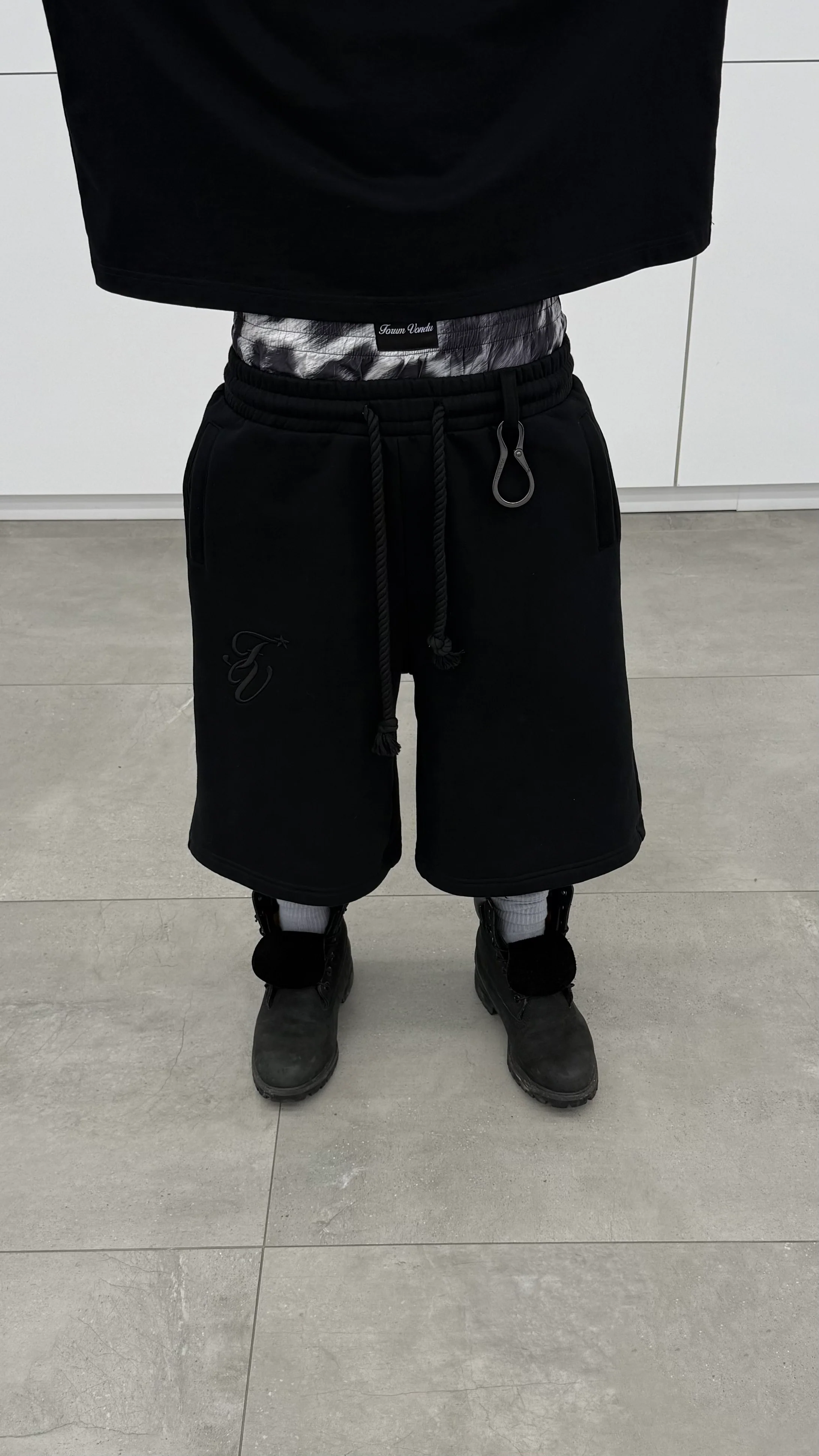 Double drawstring shorts-Fineriform