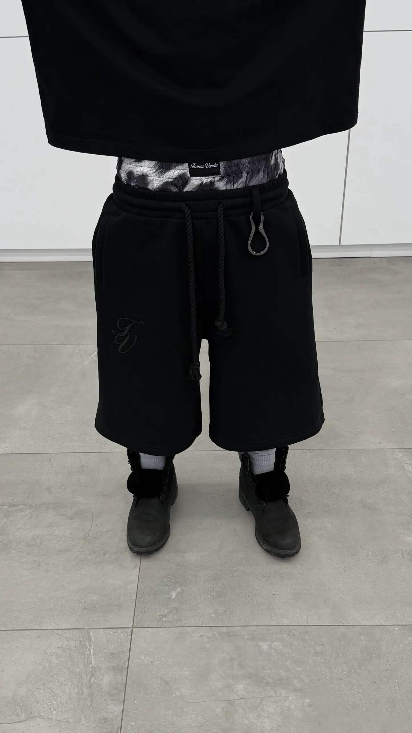 Double drawstring shorts-Fineriform