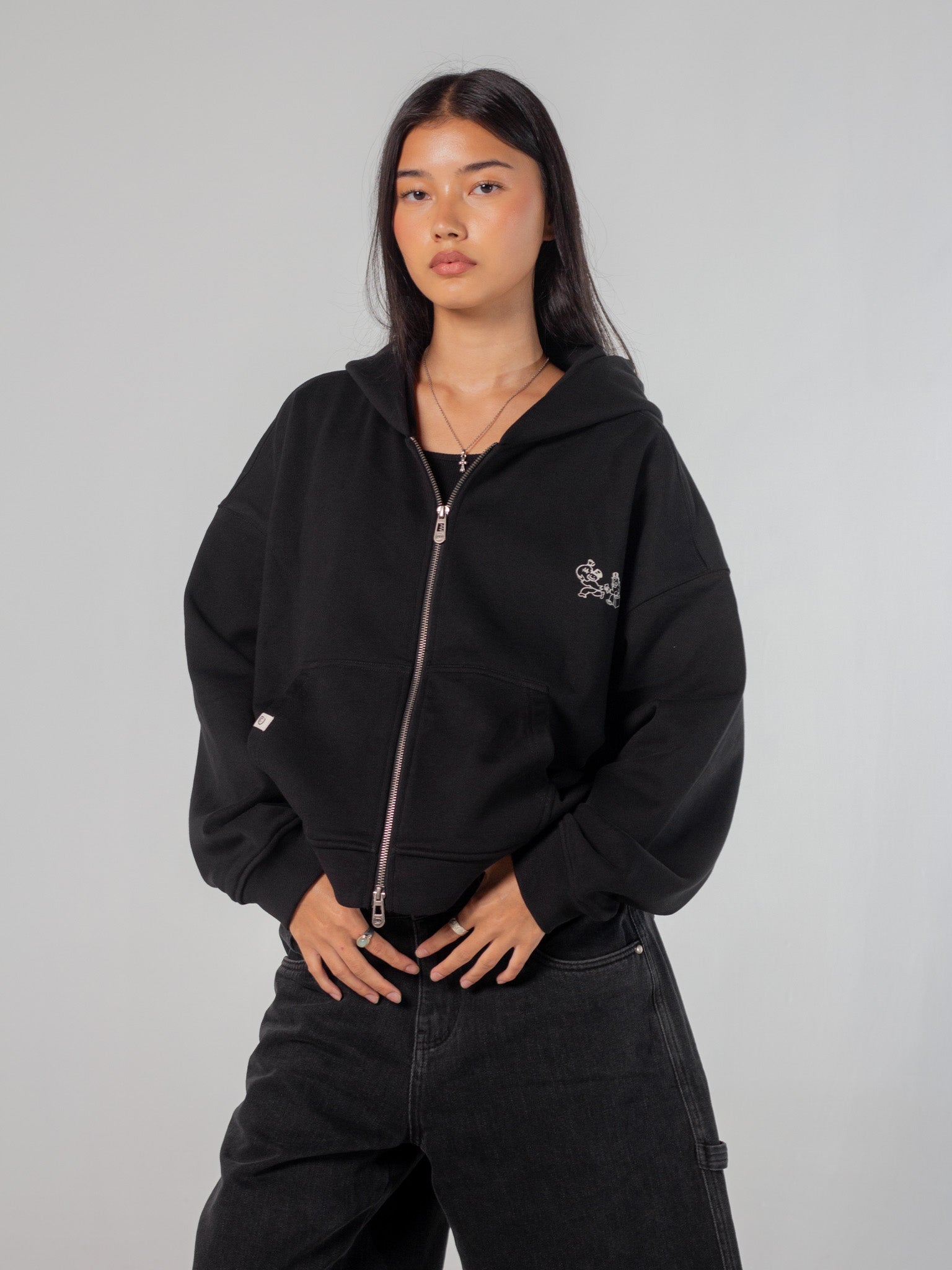 CHANCE ENCOUNTER ZIP UP - BLACK-Fineriform