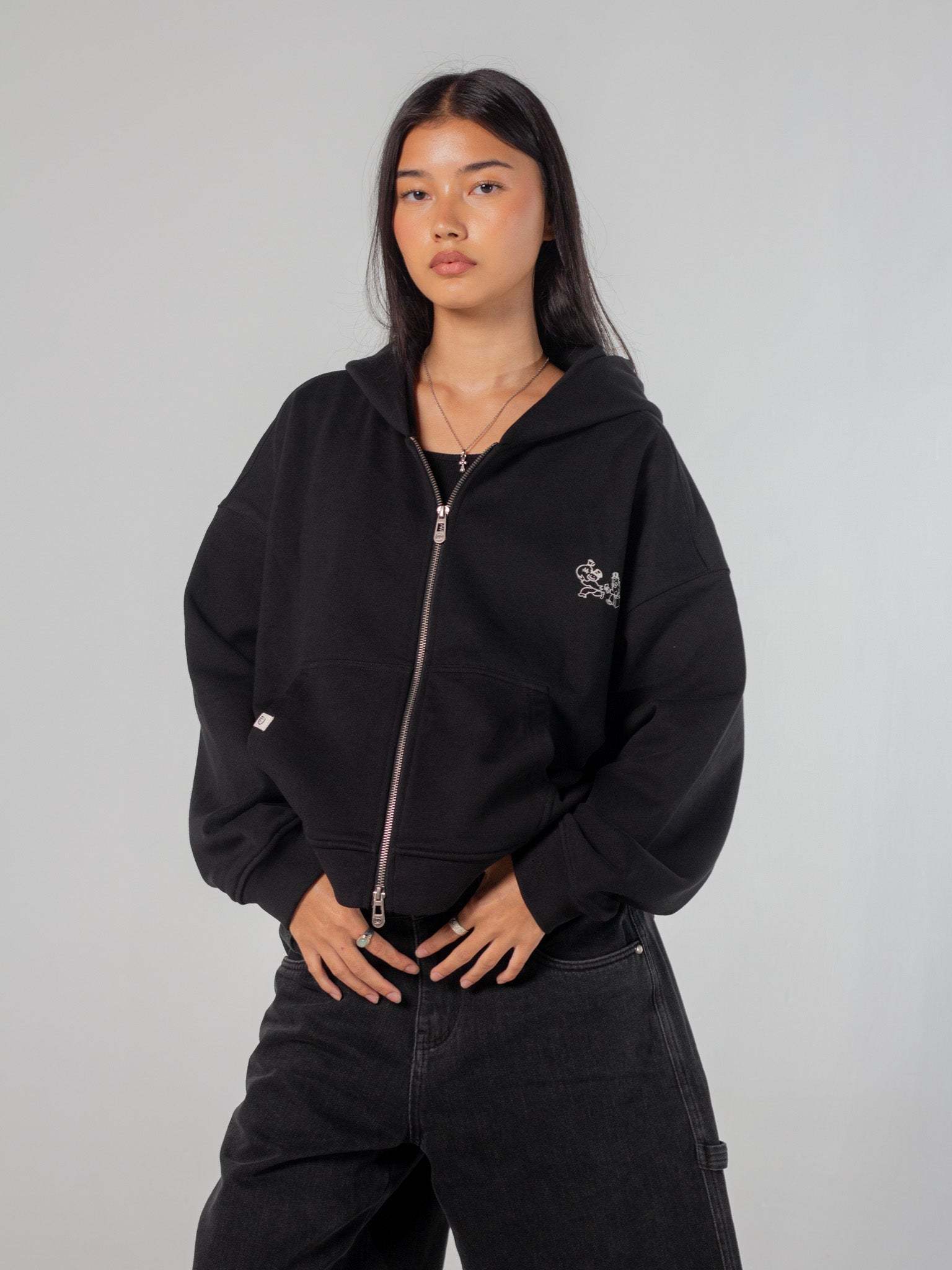 CHANCE ENCOUNTER ZIP UP - BLACK-Fineriform