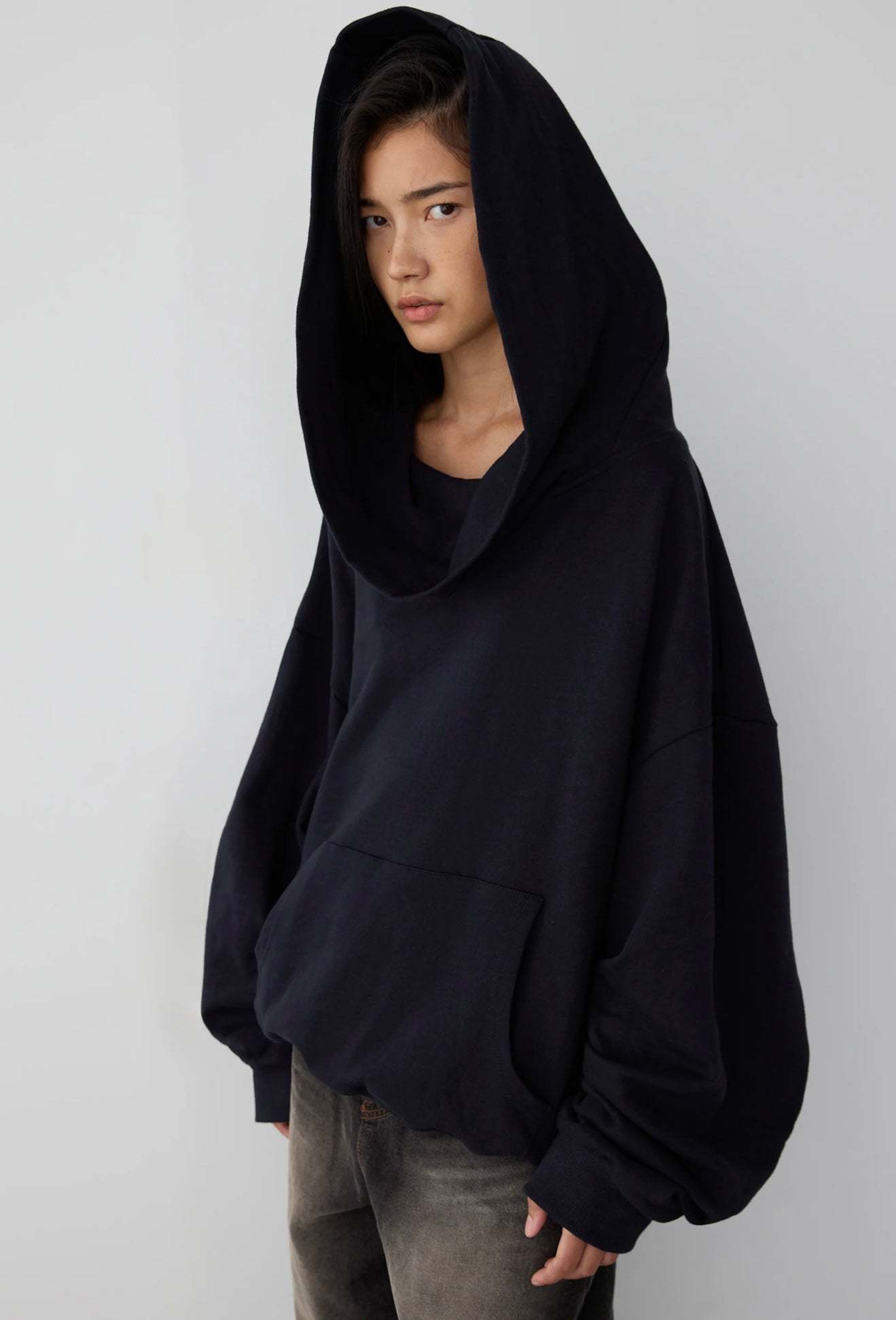 off-shoulder hoodie-Fineriform