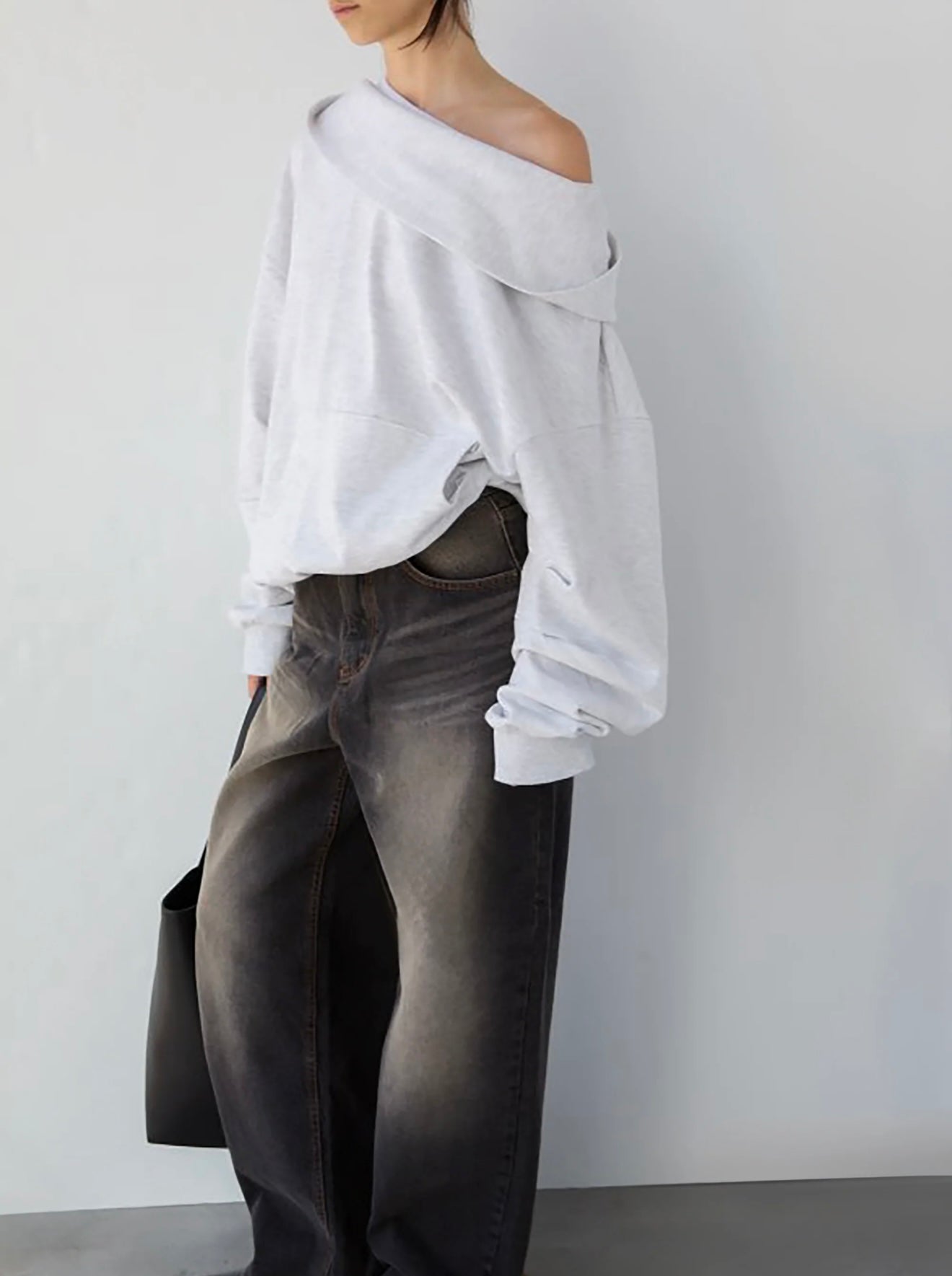 off-shoulder hoodie-Fineriform