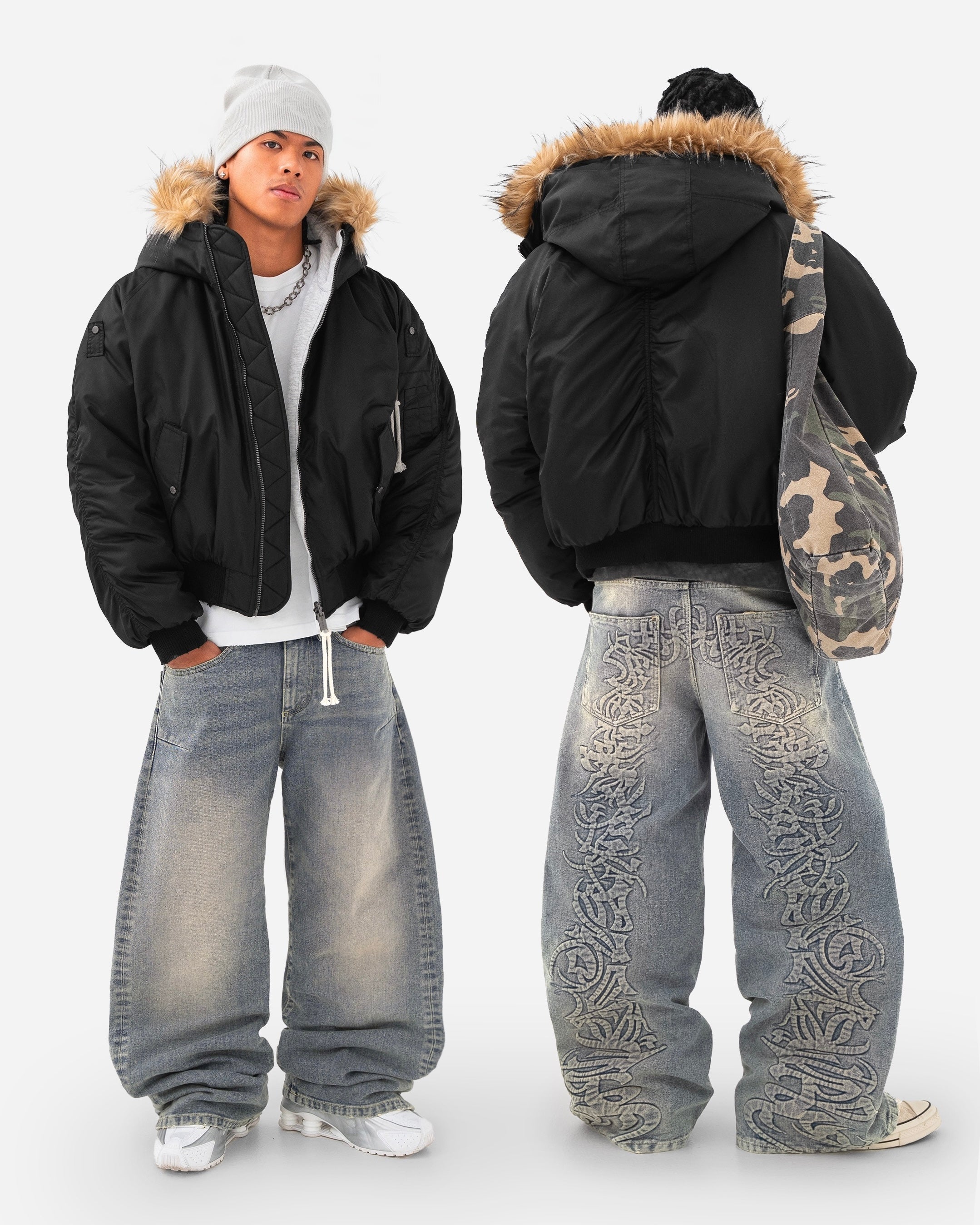 Fur Bomber Jacket-Fineriform