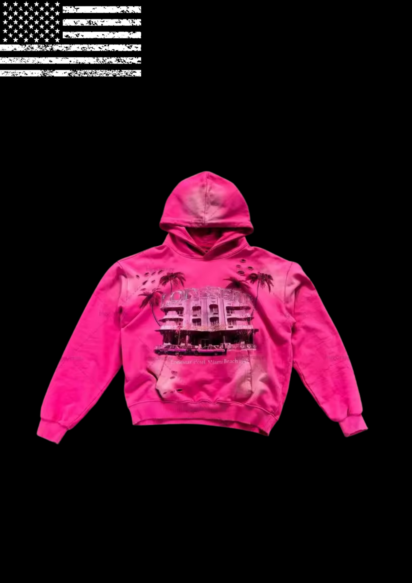 ‘ALONE IN MIAMI’ HOODIE 𖦏-Fineriform