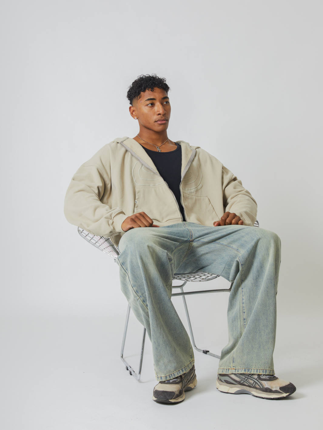 SMILEY BOXY DOUBLE ZIP - TAN-Fineriform