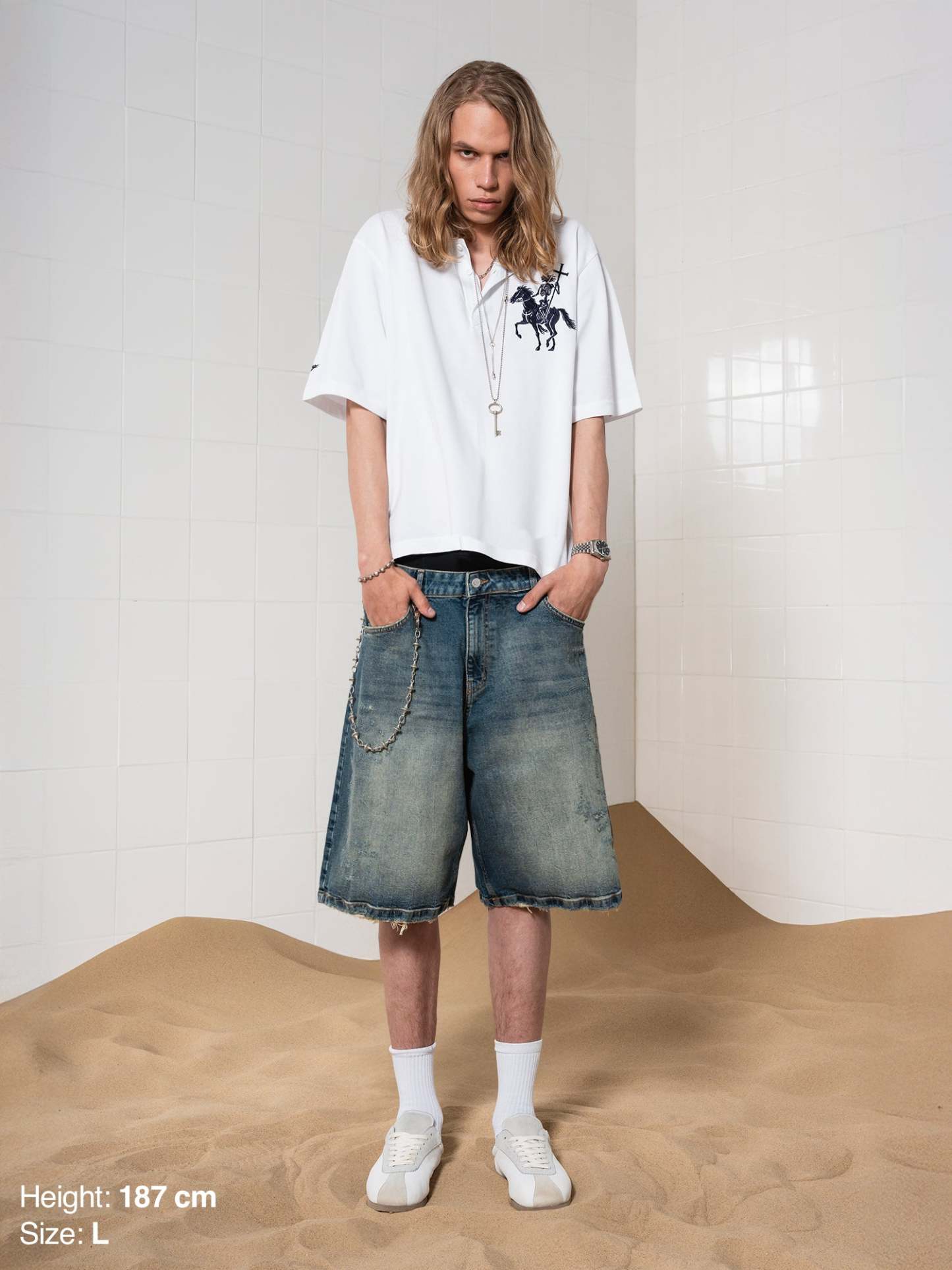 DENIM JORTS - DIRTY BLUE-Fineriform
