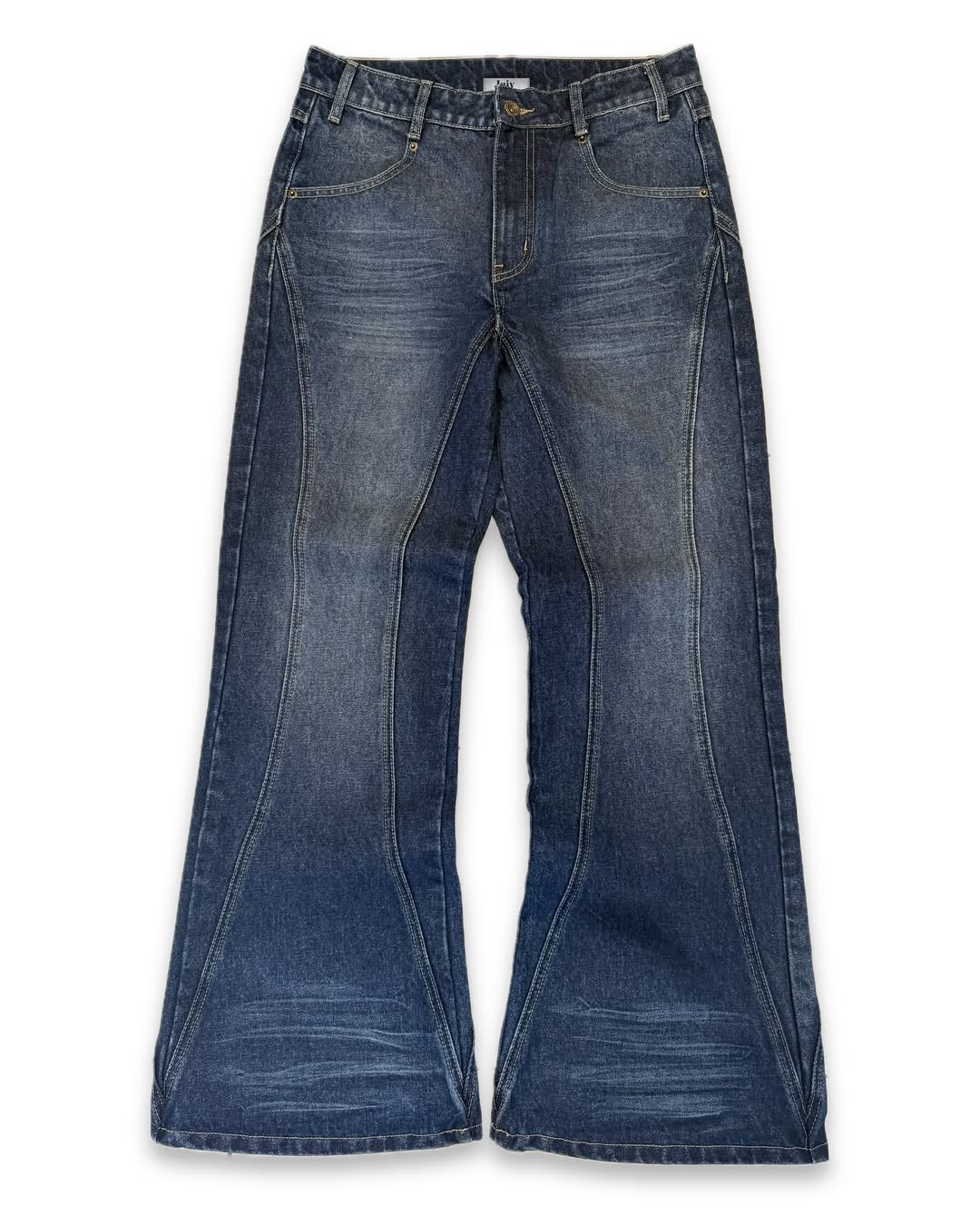 VINTAGE FLARED DENIM JEANS-Fineriform