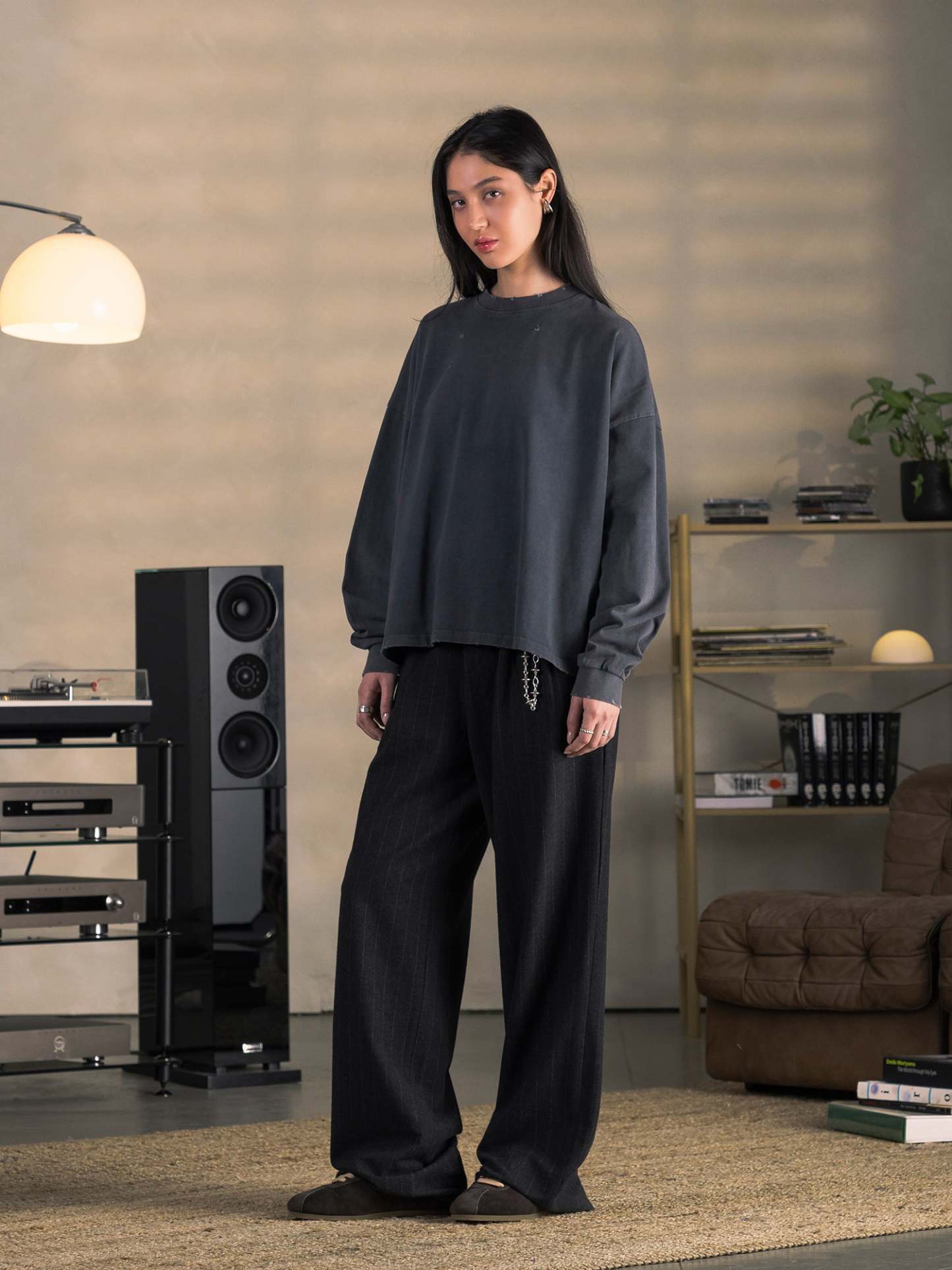 WORN LONGSLEEVE - VINTAGE BLACK-Fineriform