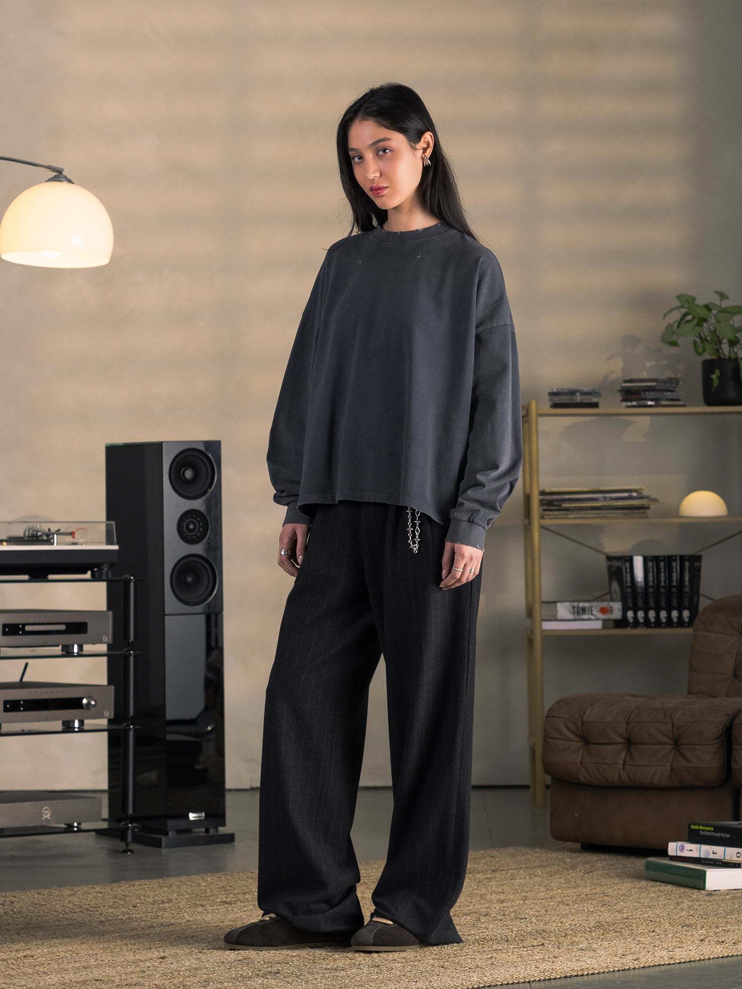 WORN LONGSLEEVE - VINTAGE BLACK-Fineriform