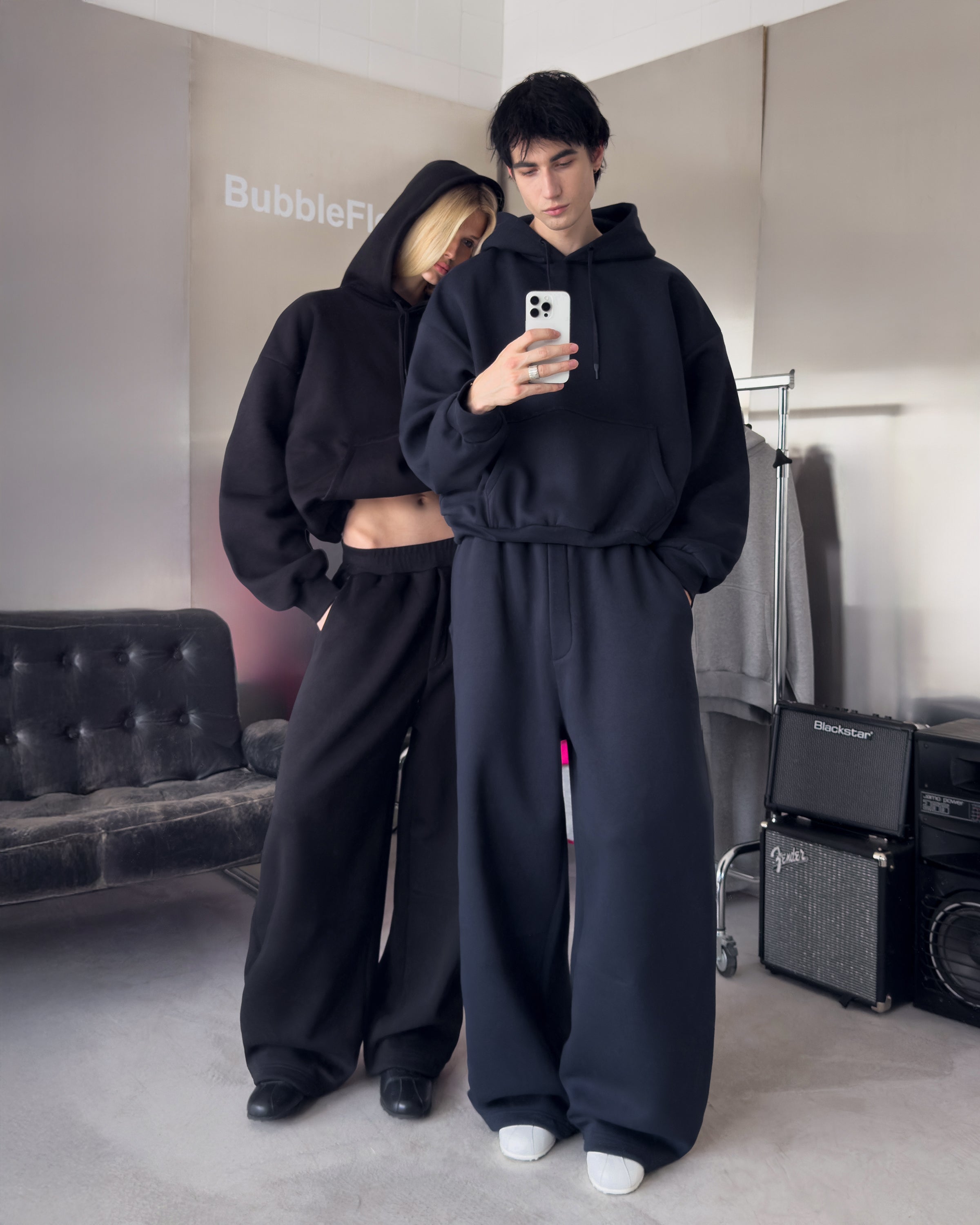 BUBBLE SWEATPANTS - NIGHT-Fineriform