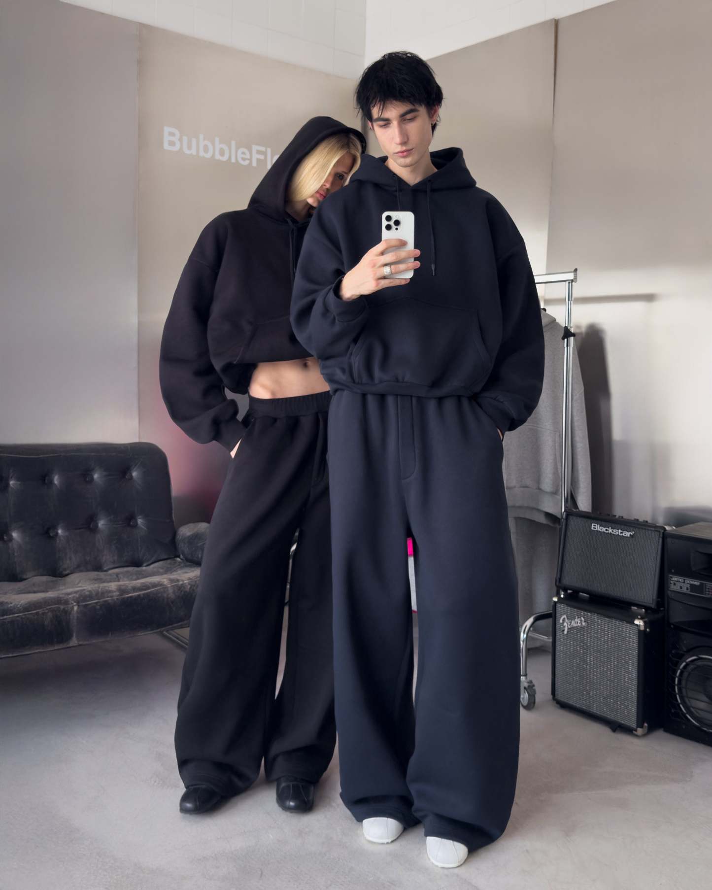 BUBBLE SWEATPANTS - NIGHT-Fineriform