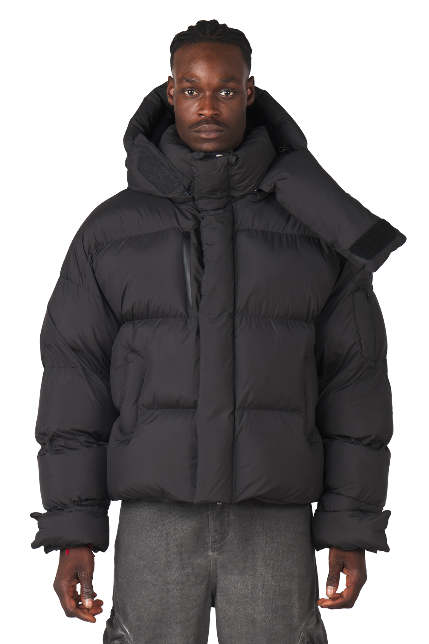 Black Puffer Jacket-Fineriform