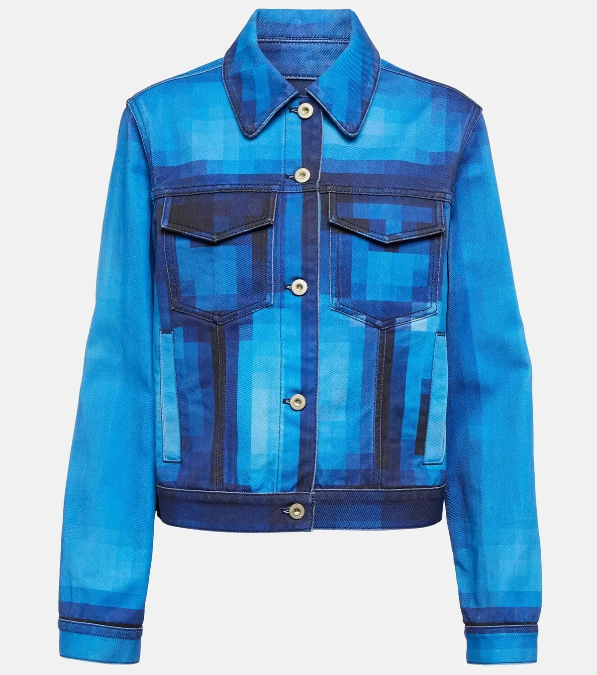 Pixelated denim jacket