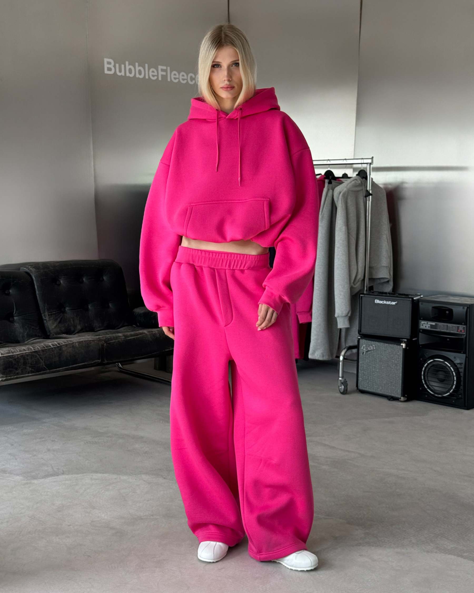BUBBLE HOODIE - HOT PINK-Fineriform
