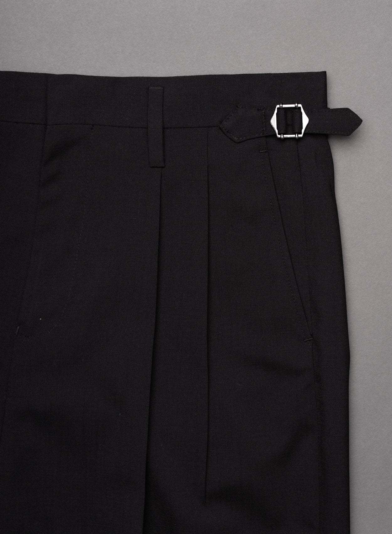 High Waisted Side Buckle Flare Trousers-Fineriform
