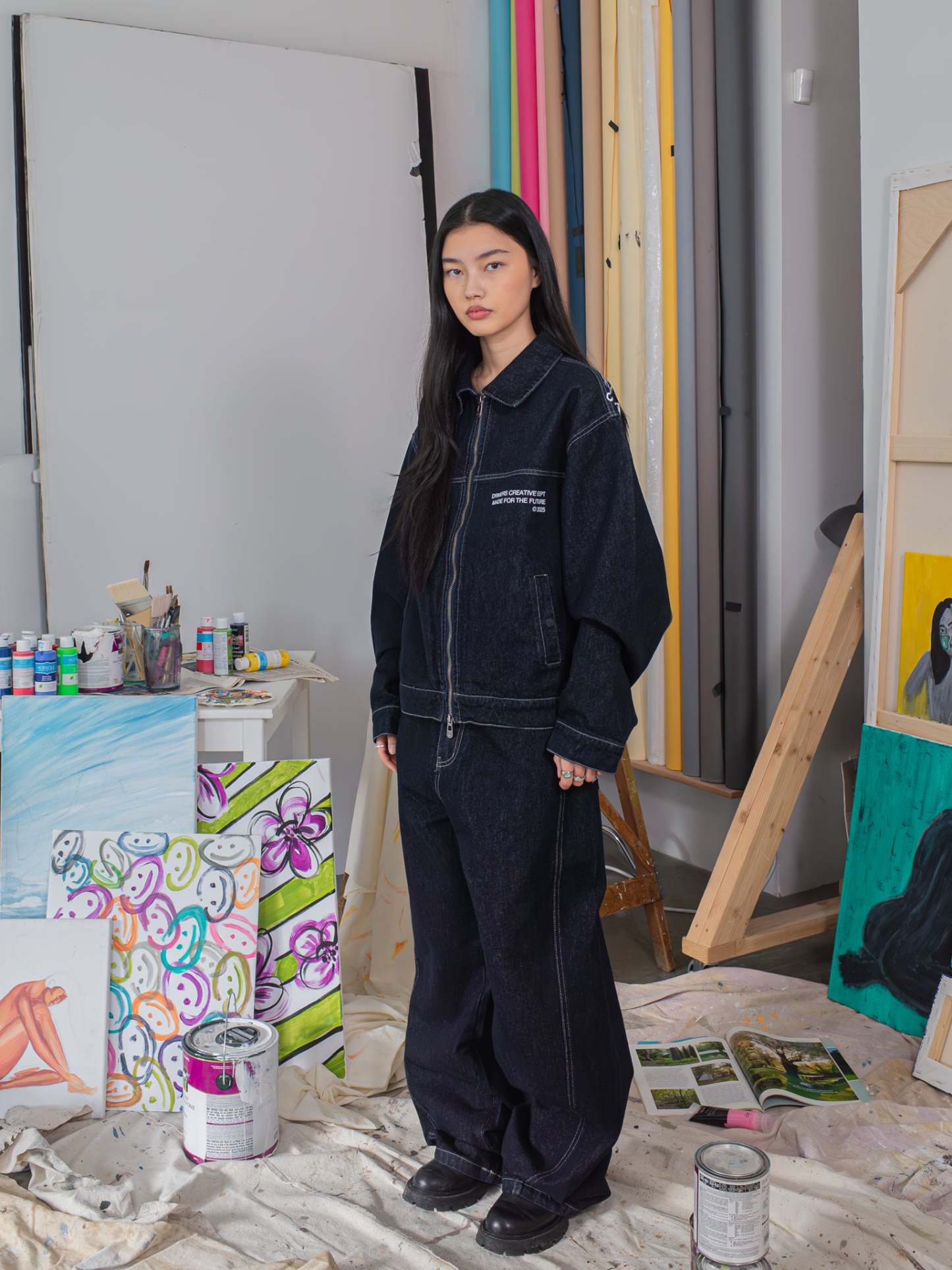 CREATIVE DEPT DENIM WORK JACKET - INDIGO-Fineriform