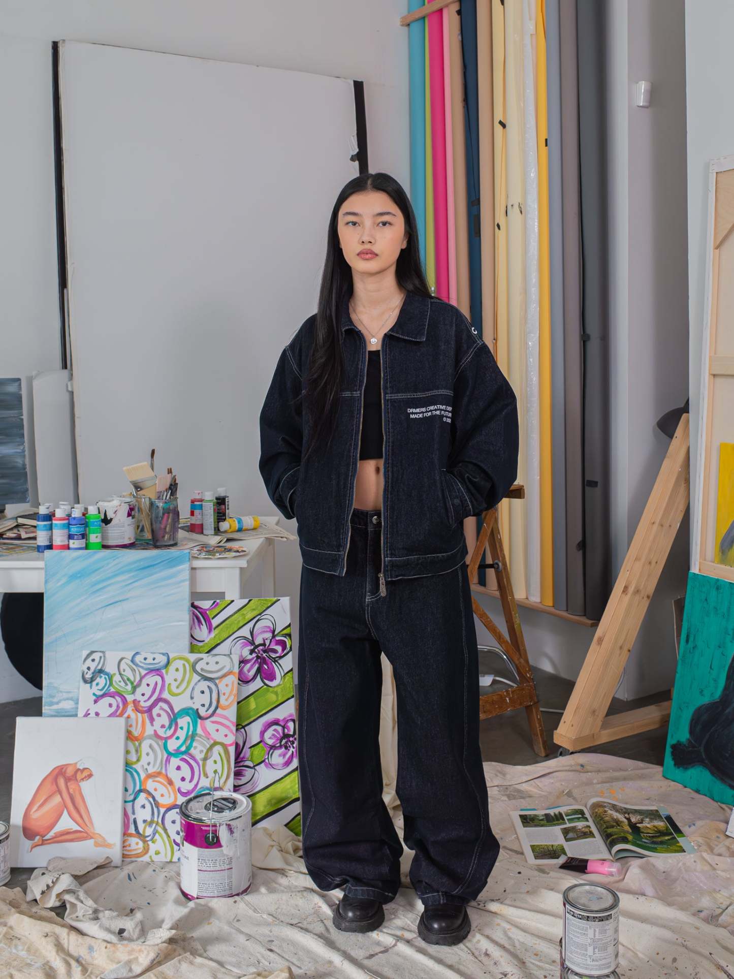 CREATIVE DEPT DENIM WORK JACKET - INDIGO-Fineriform