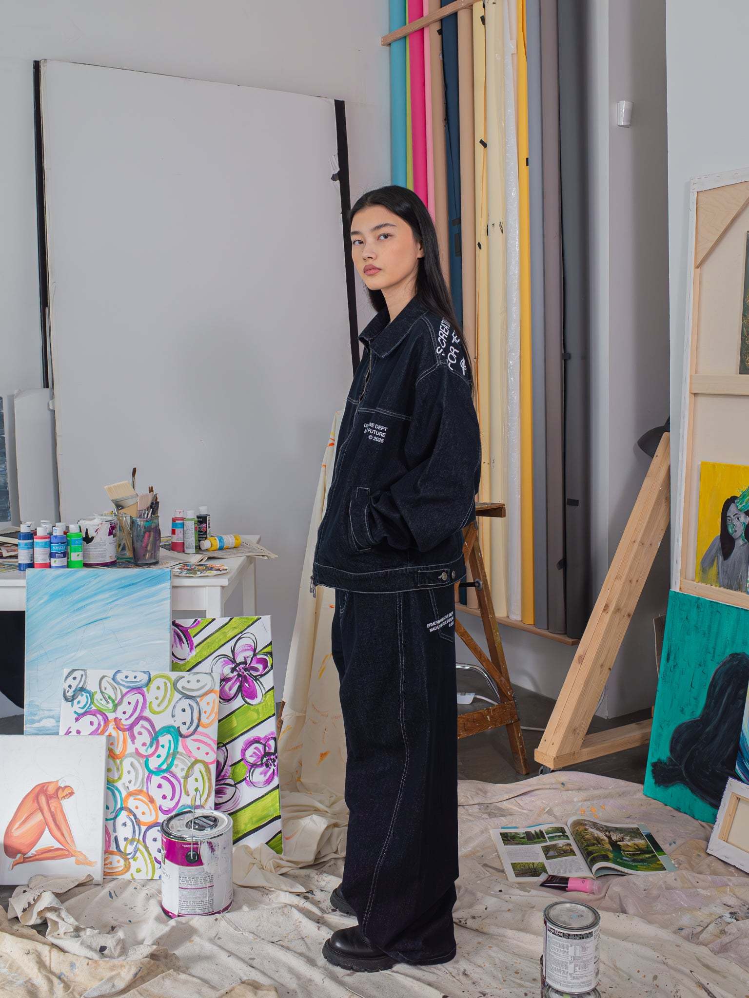 CREATIVE DEPT DENIM WORK JACKET - INDIGO-Fineriform