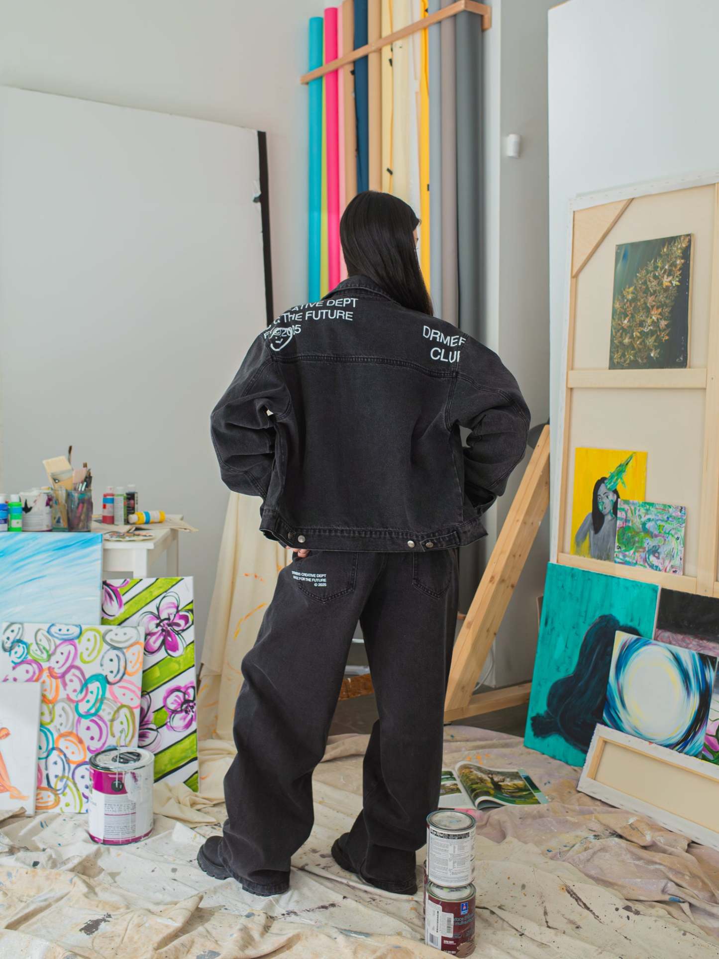 CREATIVE DEPT JEANS - BLACK-Fineriform