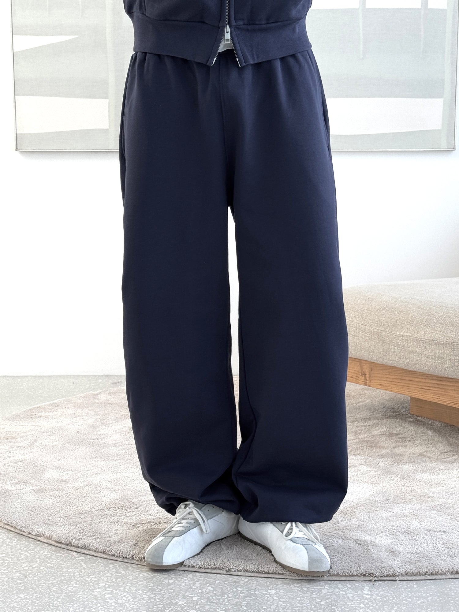 THE BLANC SWEATPANTS - RICH NAVY-Fineriform