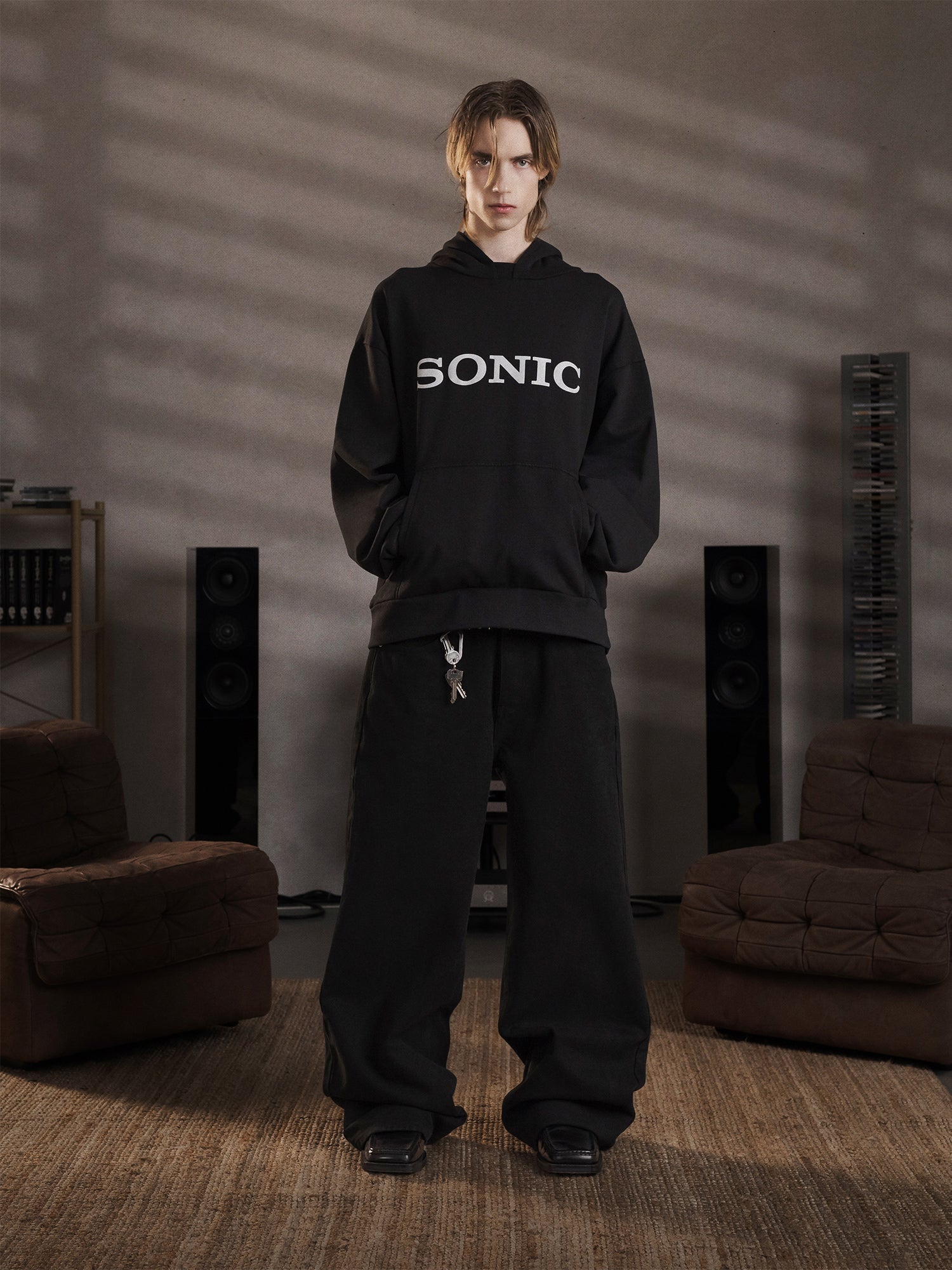 THE SONIC HOODIE - VINTAGE BLACK-Fineriform