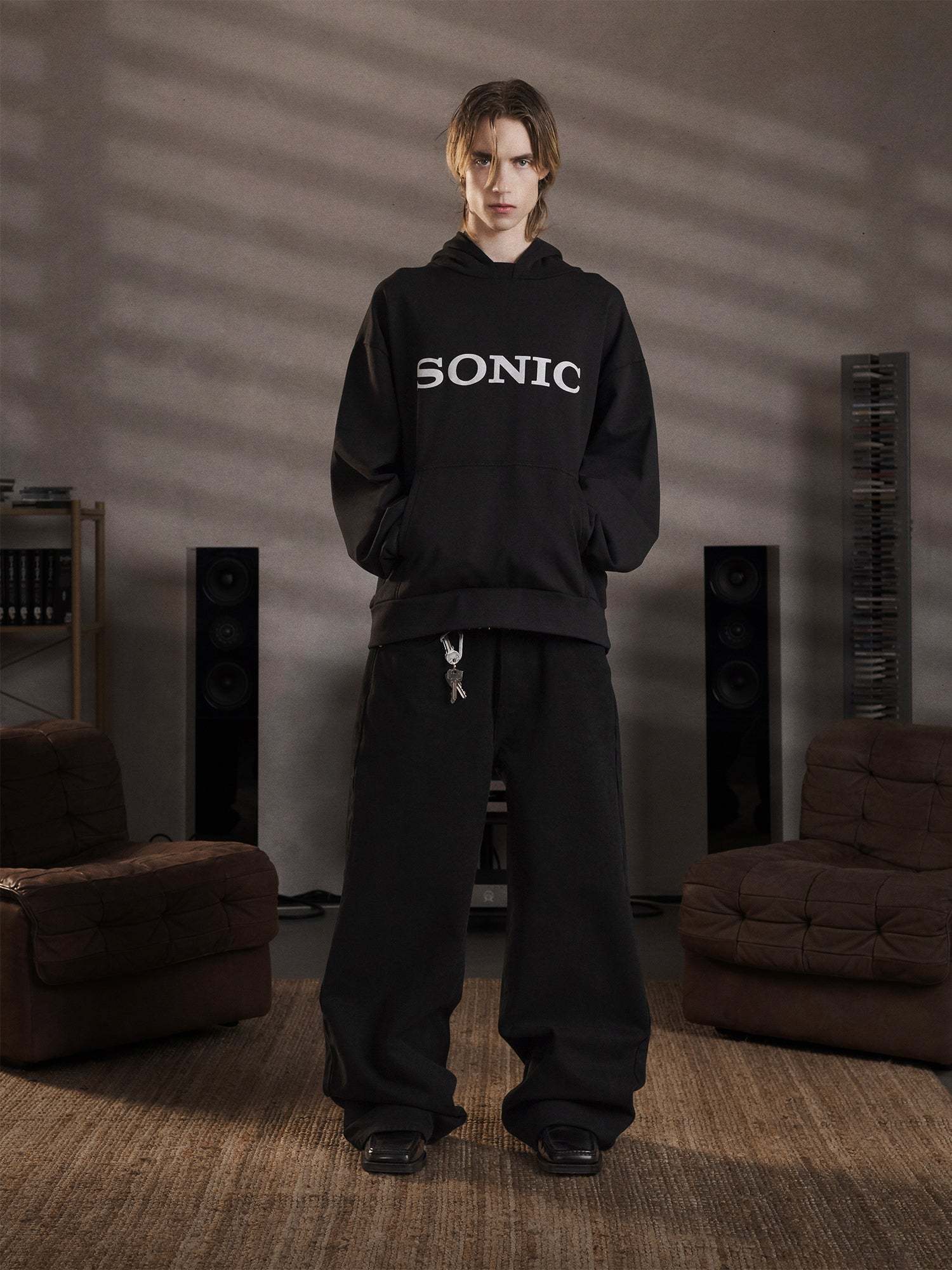THE SONIC HOODIE - VINTAGE BLACK-Fineriform
