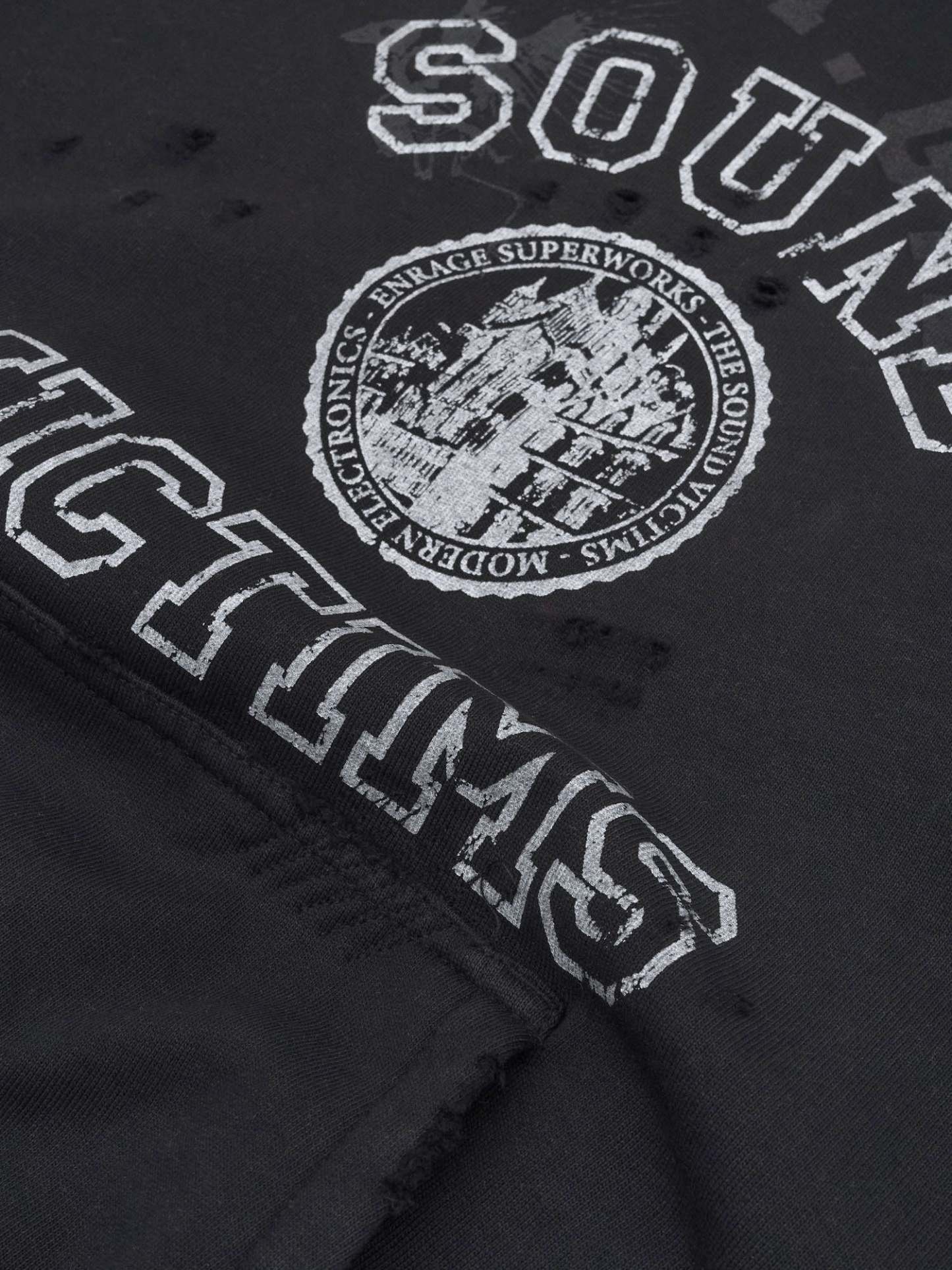 THE SOUND VICTIMS HOODIE - VINTAGE BLACK-Fineriform