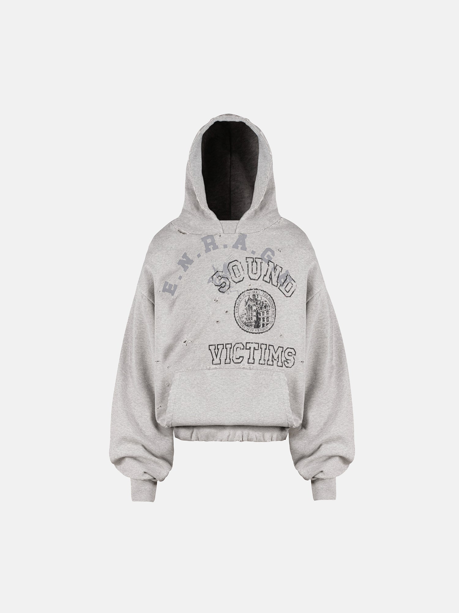 THE SOUND VICTIMS HOODIE - GRAY-Fineriform