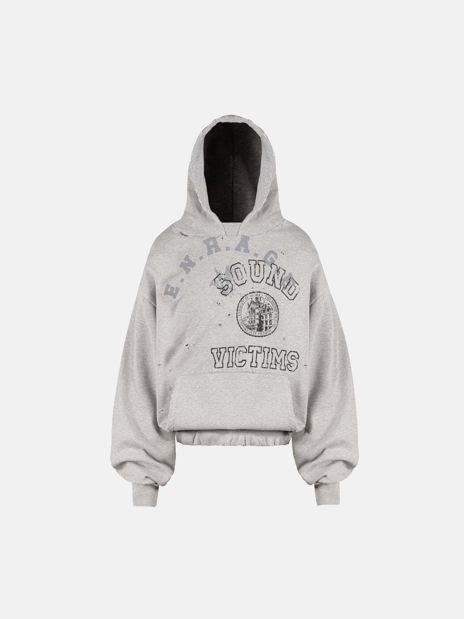 THE SOUND VICTIMS HOODIE - GRAY-Fineriform
