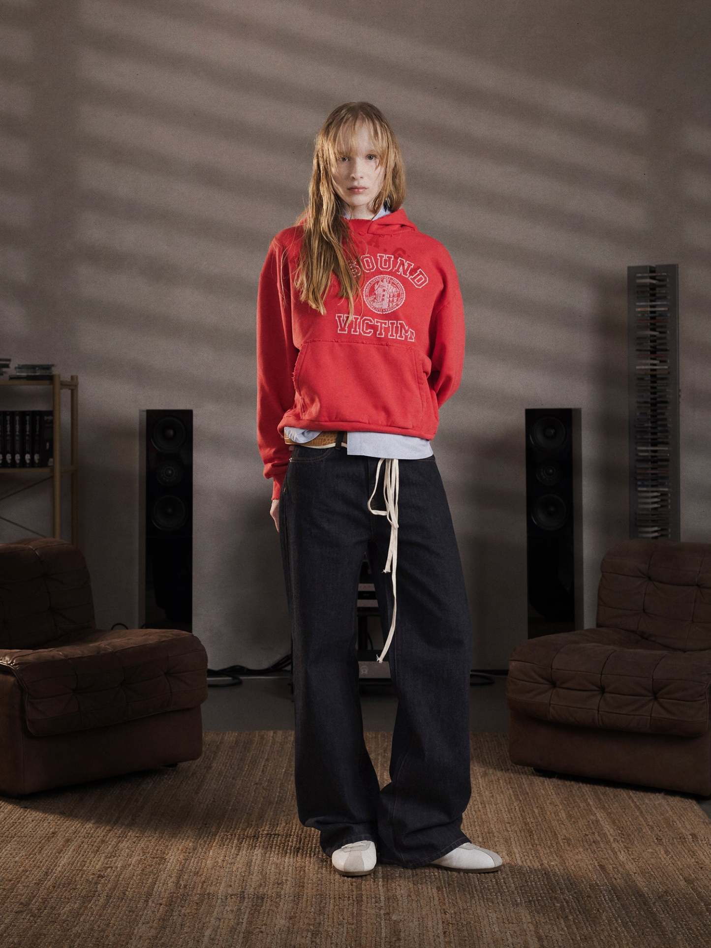 THE SOUND VICTIMS HOODIE - VINTAGE RED-Fineriform