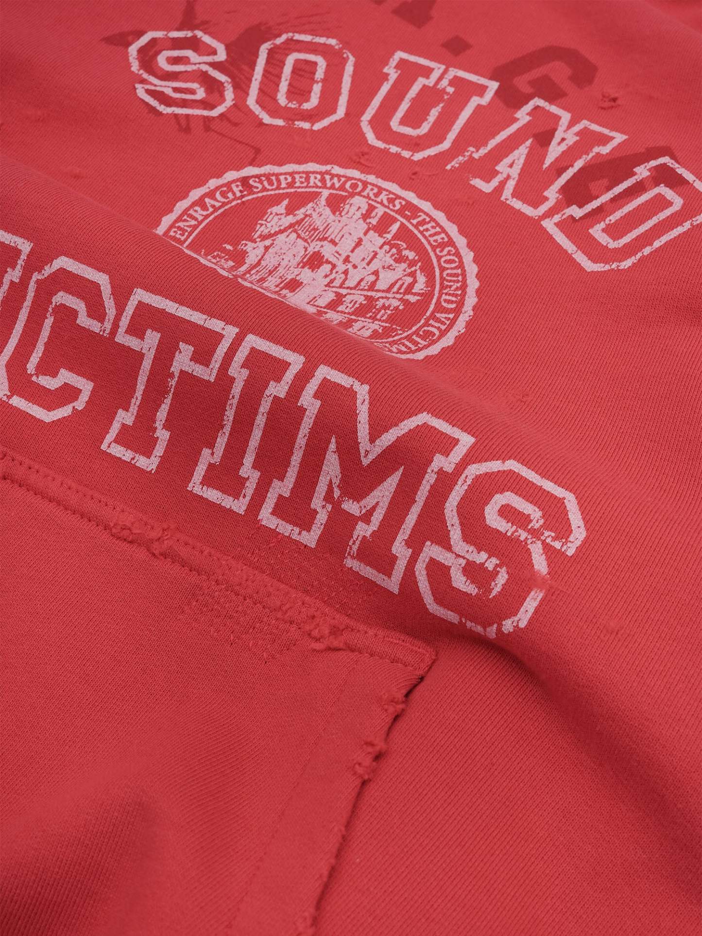 THE SOUND VICTIMS HOODIE - VINTAGE RED-Fineriform